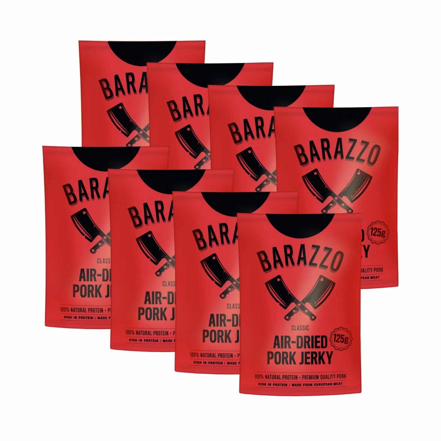 Barazzo Pork Jerky Classic 1 kg 2 x 500 g Suszone Mięso Beef Jerky Biltong