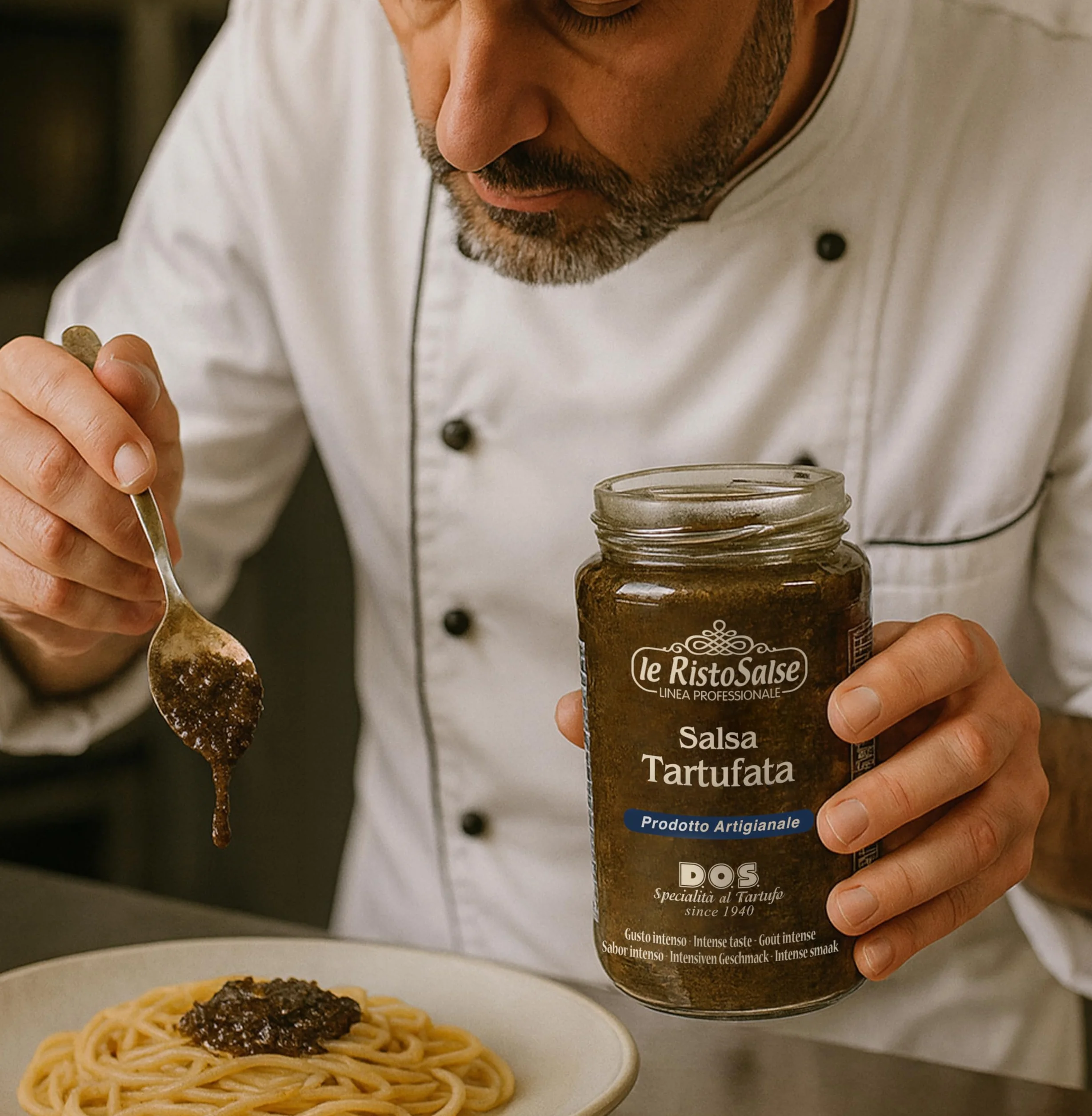 Truffle sauce 190g - Ready-to-use truffle sauce - Used in restaurants and professional chefs - Truffle Italy Umbria - Handicraft product Umbria - Made in Italy