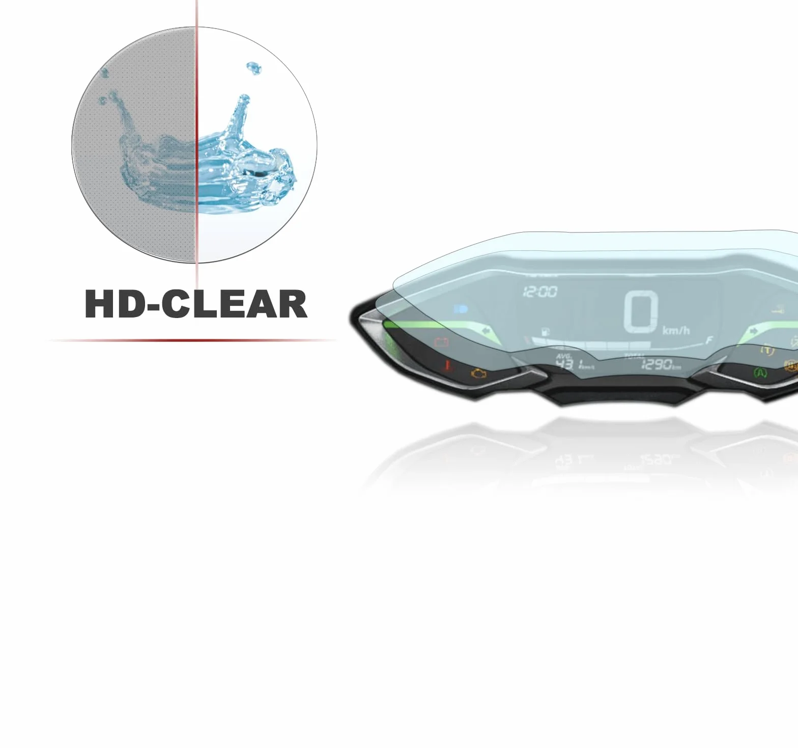 Folia ochronna na wyświetlacz tachografu, pasuje do Honda PCX 125 2021+, 9H Nano