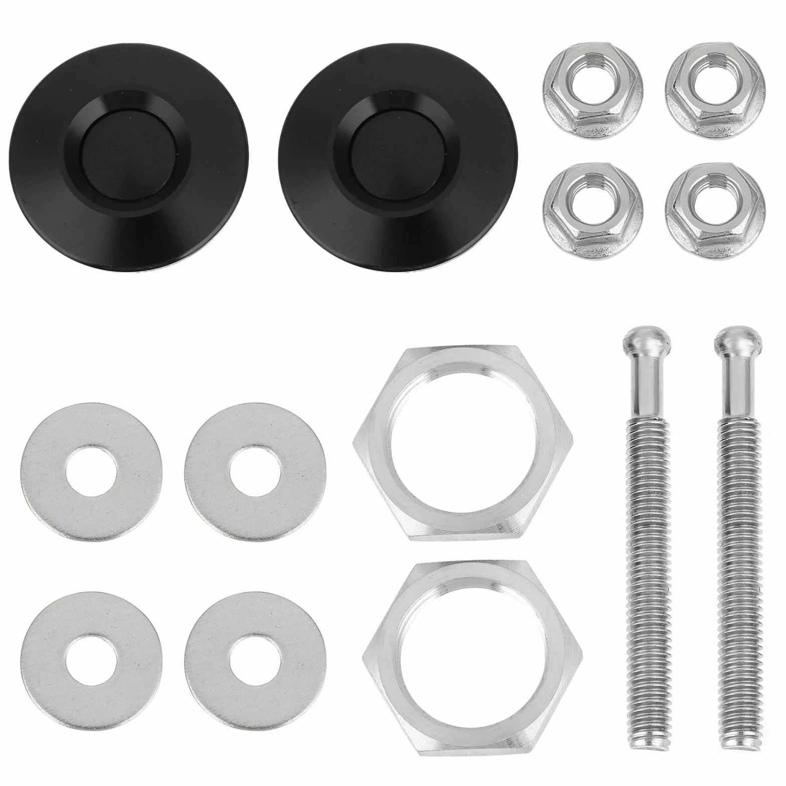 Ouligay 2 szt. szybkozłączki do uniwersalnego pojazdu mini maski silnika Pin Lock Kit zatrzask osłona silnika ze stopu aluminium do osłony zderzaka samochodowego