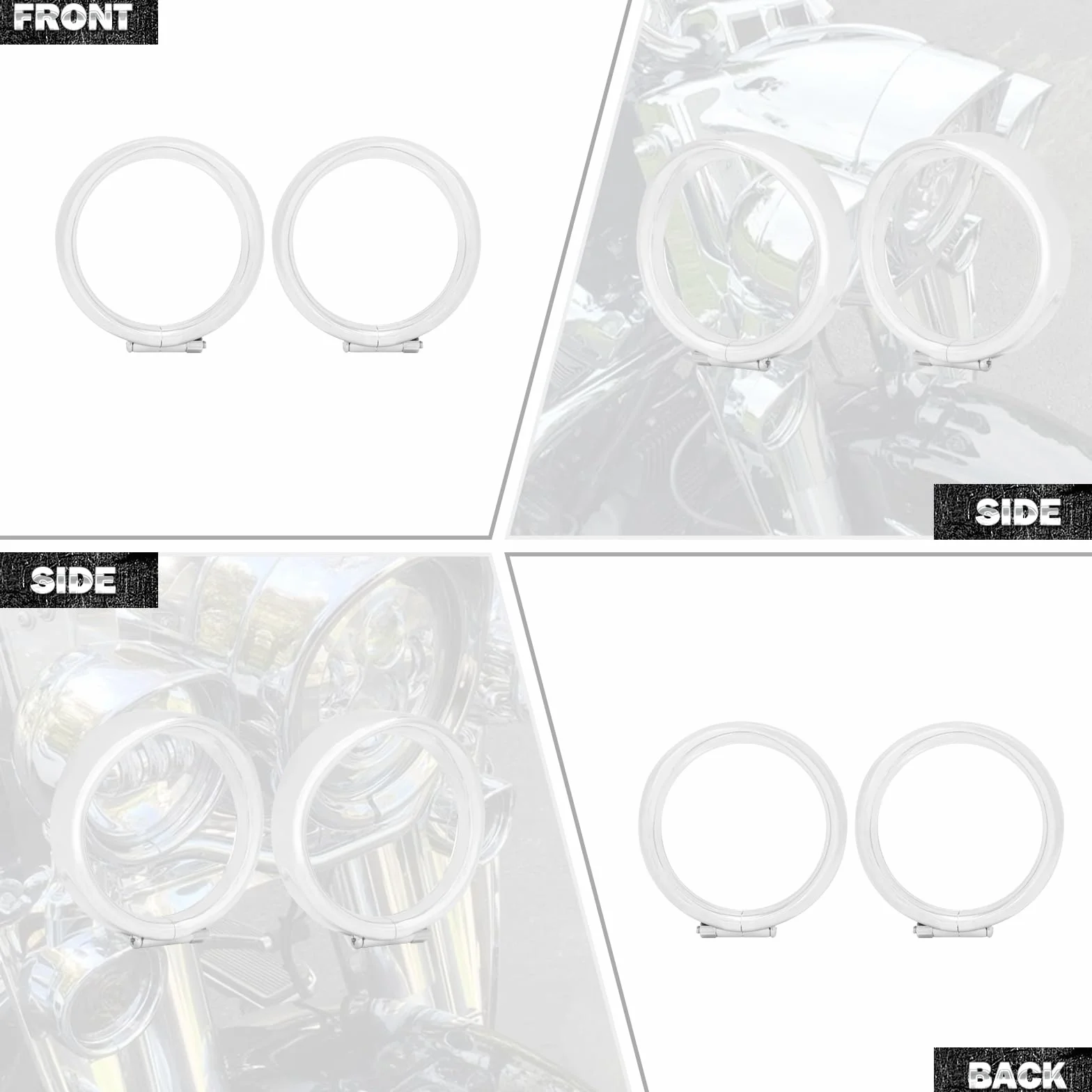 Chromowany pierścień kierunkowskazu do Harley Touring Electra Glide Road King Softail