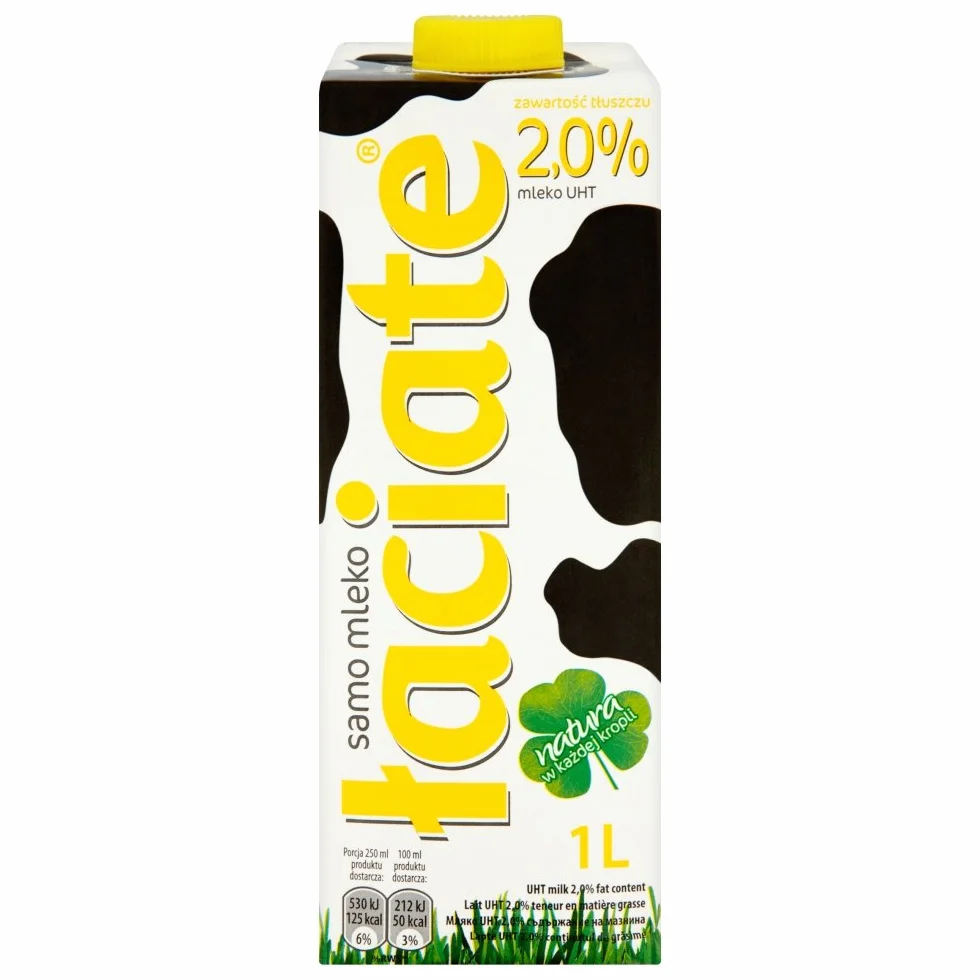 NABIAŁ Łaciate Mleko UHT 2,0 % 1 l