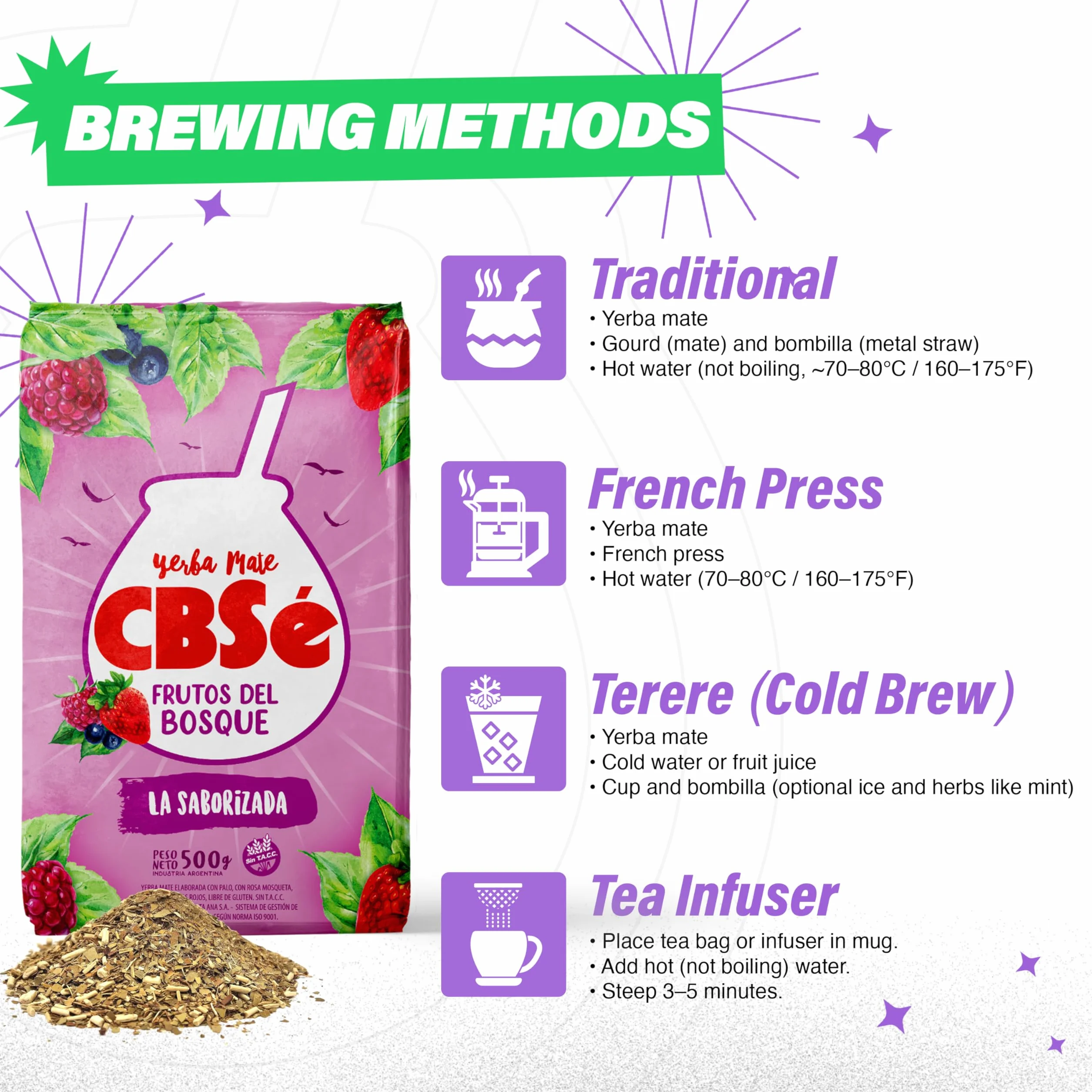 CBSé Frutos del Bosque herbata mate Argentyny 500 g