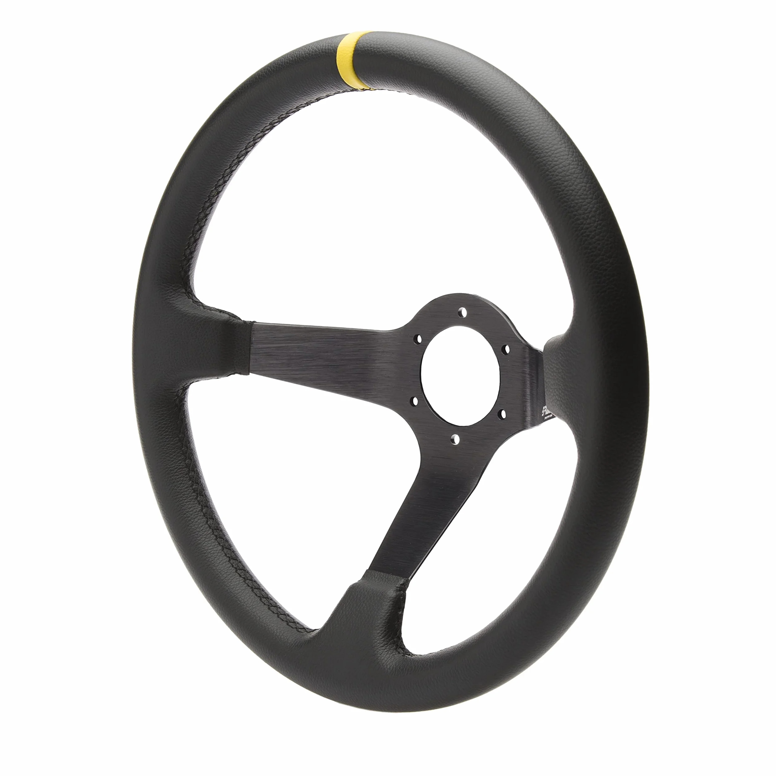 Simoni Racing Car/350P sportowa kierownica A kielich ze skóry, czarna/żółta
