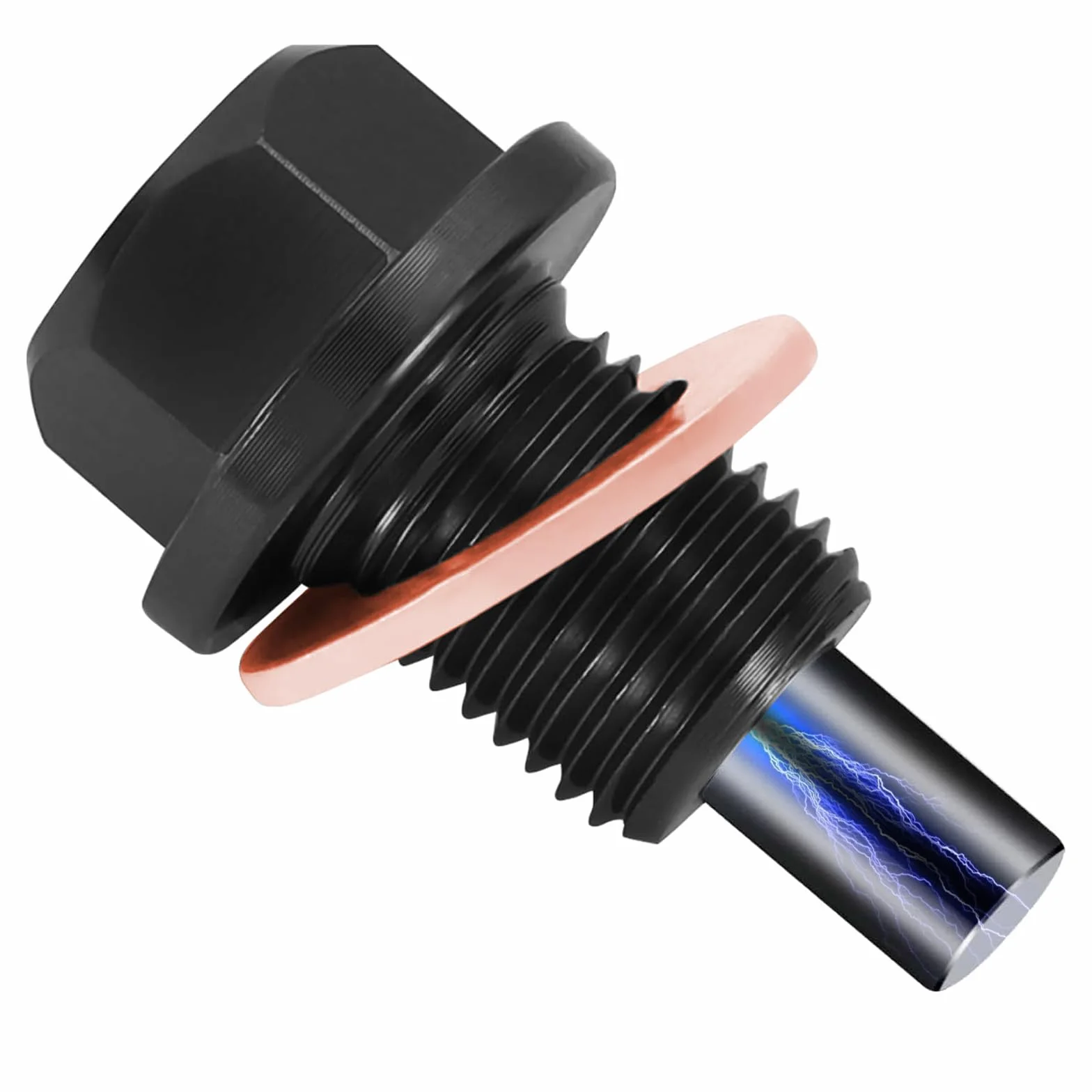 Olej Magnetyczny Korek Wydechowy,Magnetyczna Nakrętka Wydechowa,M14X1.5 Korek Wydechowy Oleju Silnikowego,Korek Wydechowy Oleju Dla Większości Samochodów (czarny)
