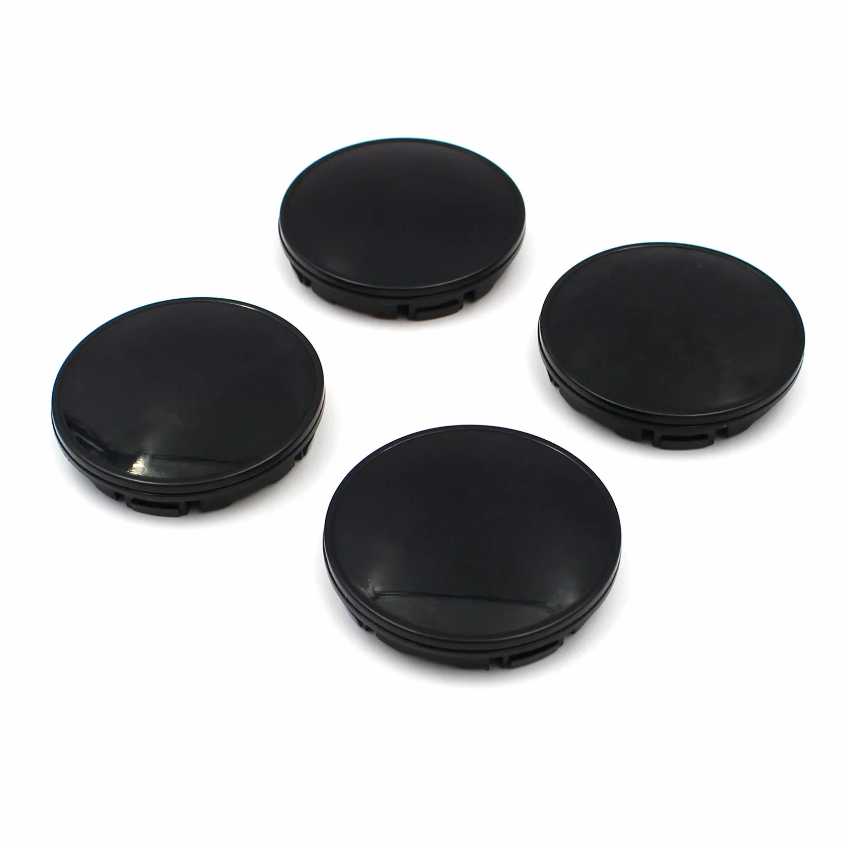 4 x dekielki na felgi o średnicy 56 mm, 60 mm, tworzywo sztuczne ABS aluminiowe zaślepki kołpaki na felgi uniwersalne akcesoria samochodowe (czarny, 56mm Ø)