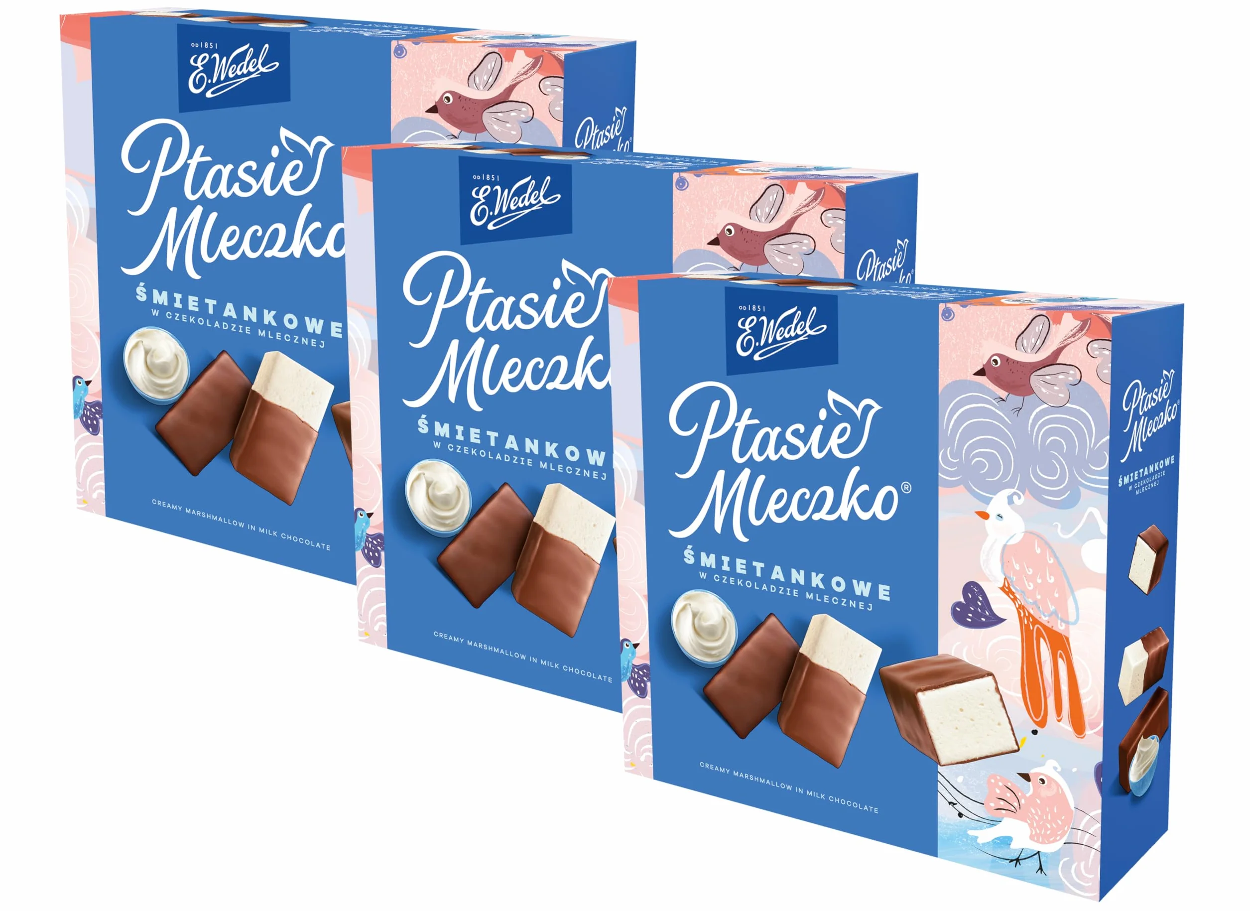 3 x Ptasie Mleczko® Śmietankowe 340 g E.Wedel