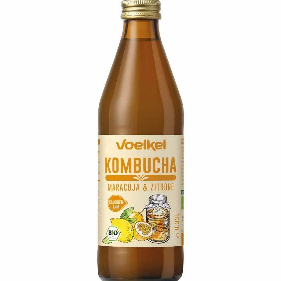 VOELKEL Kombucha marakuja-cytryna BIO 330 ml
