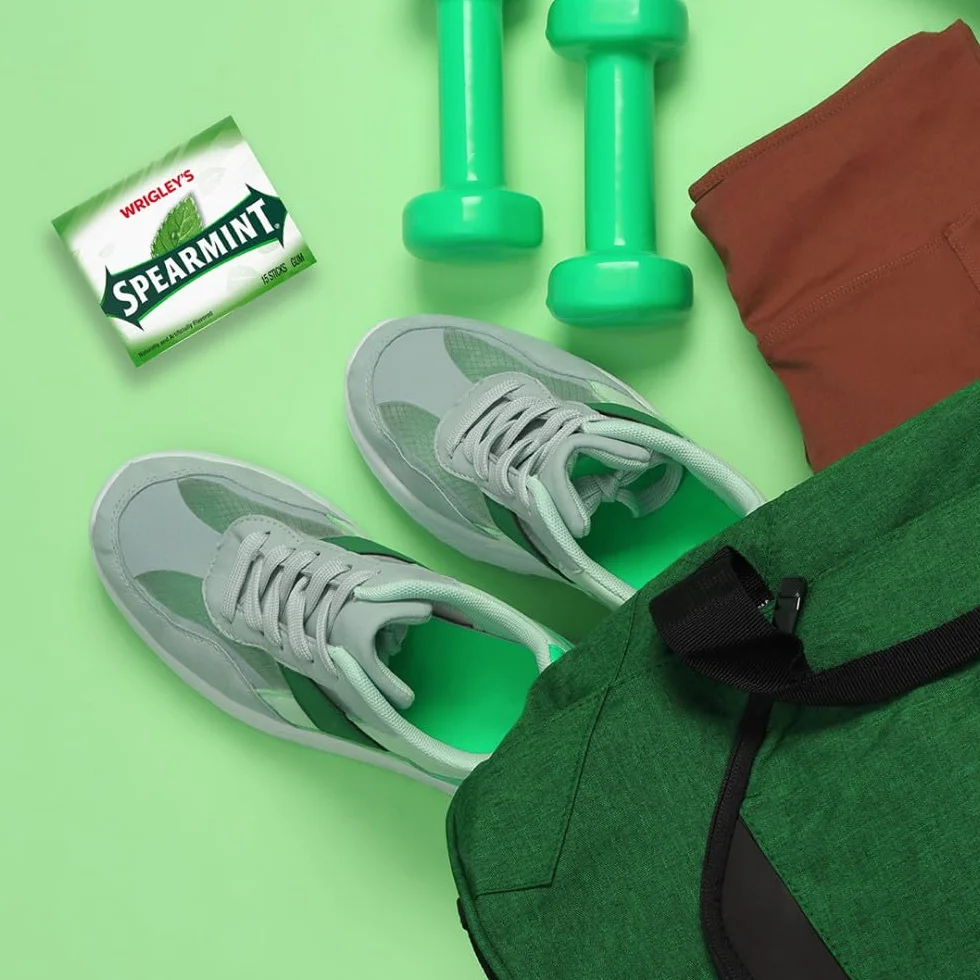 WRIGLEY'S Spearmint Chewing Gum, 15 pieces (10 packs)