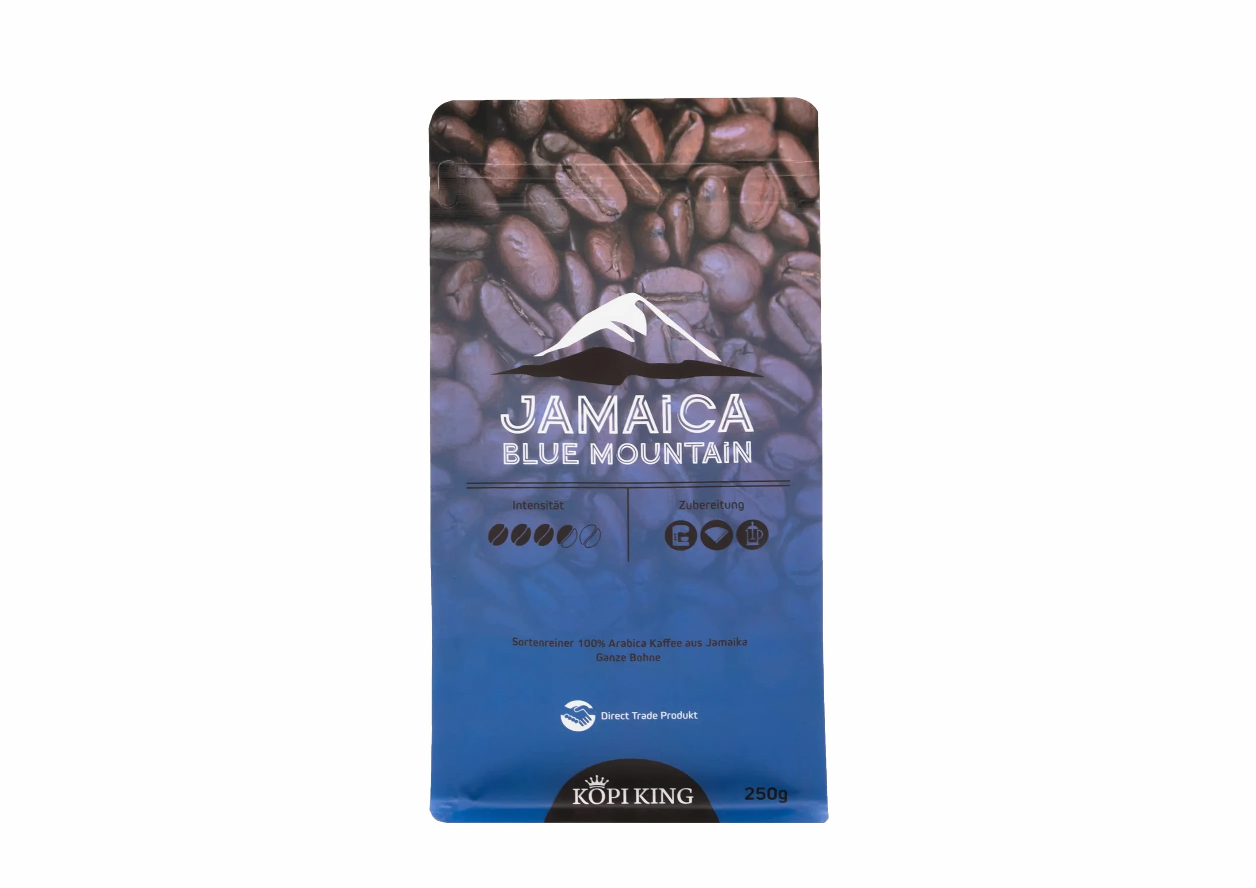 Jamaica Blue Mountain kawa 100% Arabica 250 g całych ziaren Direct Trade