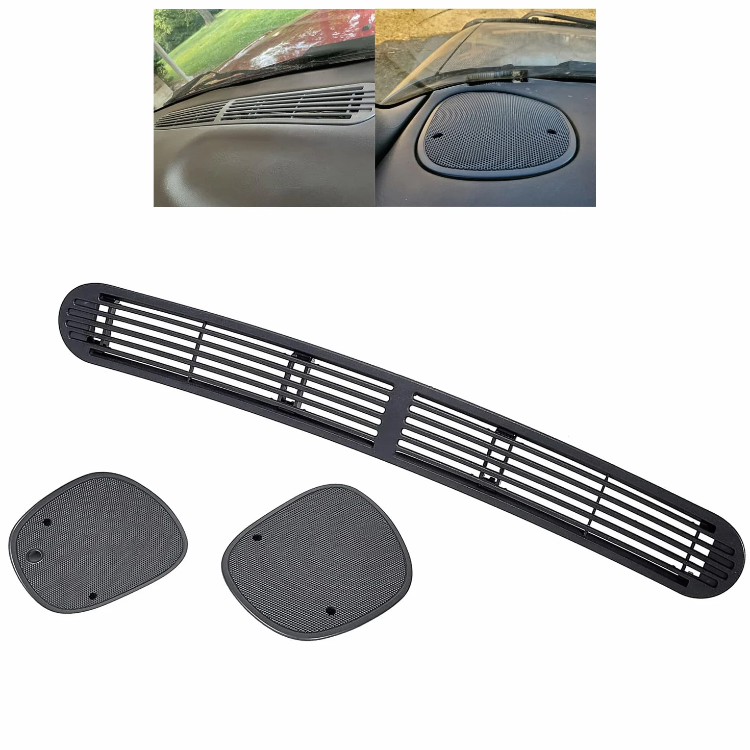 ECOTRIC Dash Defrost Vent Cover Left Right Speaker Grille Set for 1998-2005 Chevrolet S10 GMC Jimmy Sonoma/Oldsmobile Bravada/Blazer