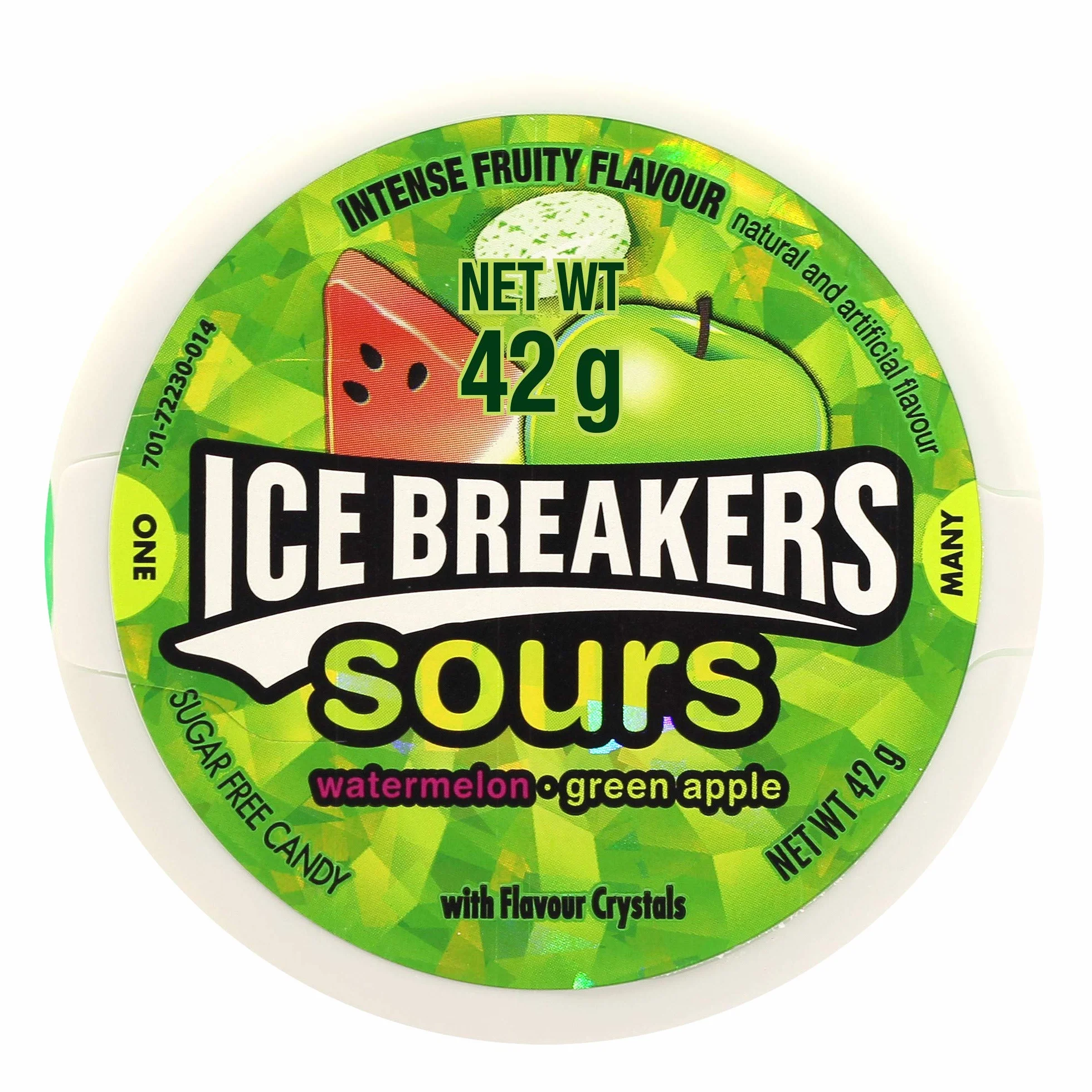 Ice Breakers Sours, mięta bez cukru, aromat arbuza i zielonego jabłka, 8 x 42 g