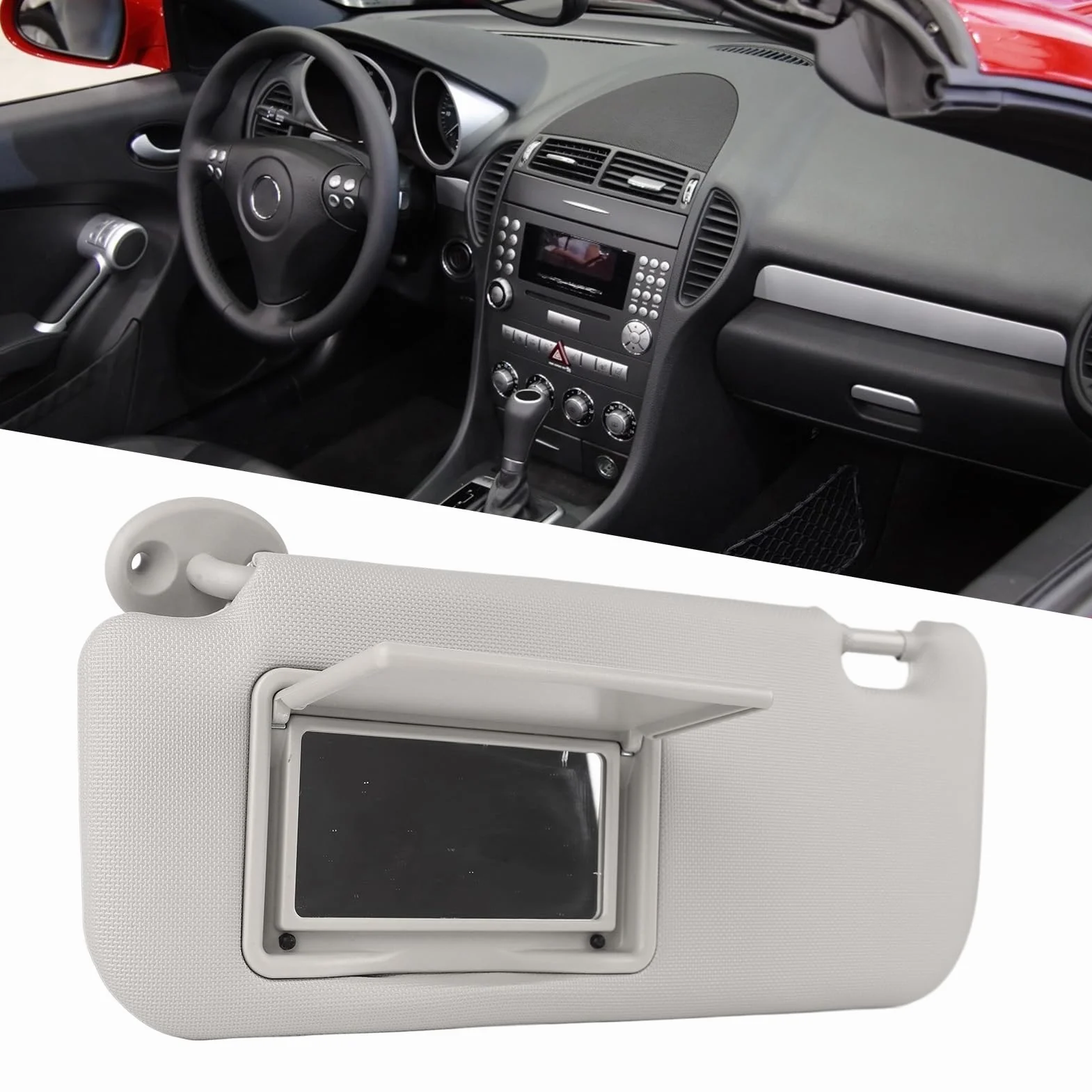 FILFEEL Słońce Visor for Car, Pvc Sun Visor Car Sun ze śrubami do Samochodu（For Toyota Corolla E170/E180 2014-2019,Part #74320-02B21-B0）