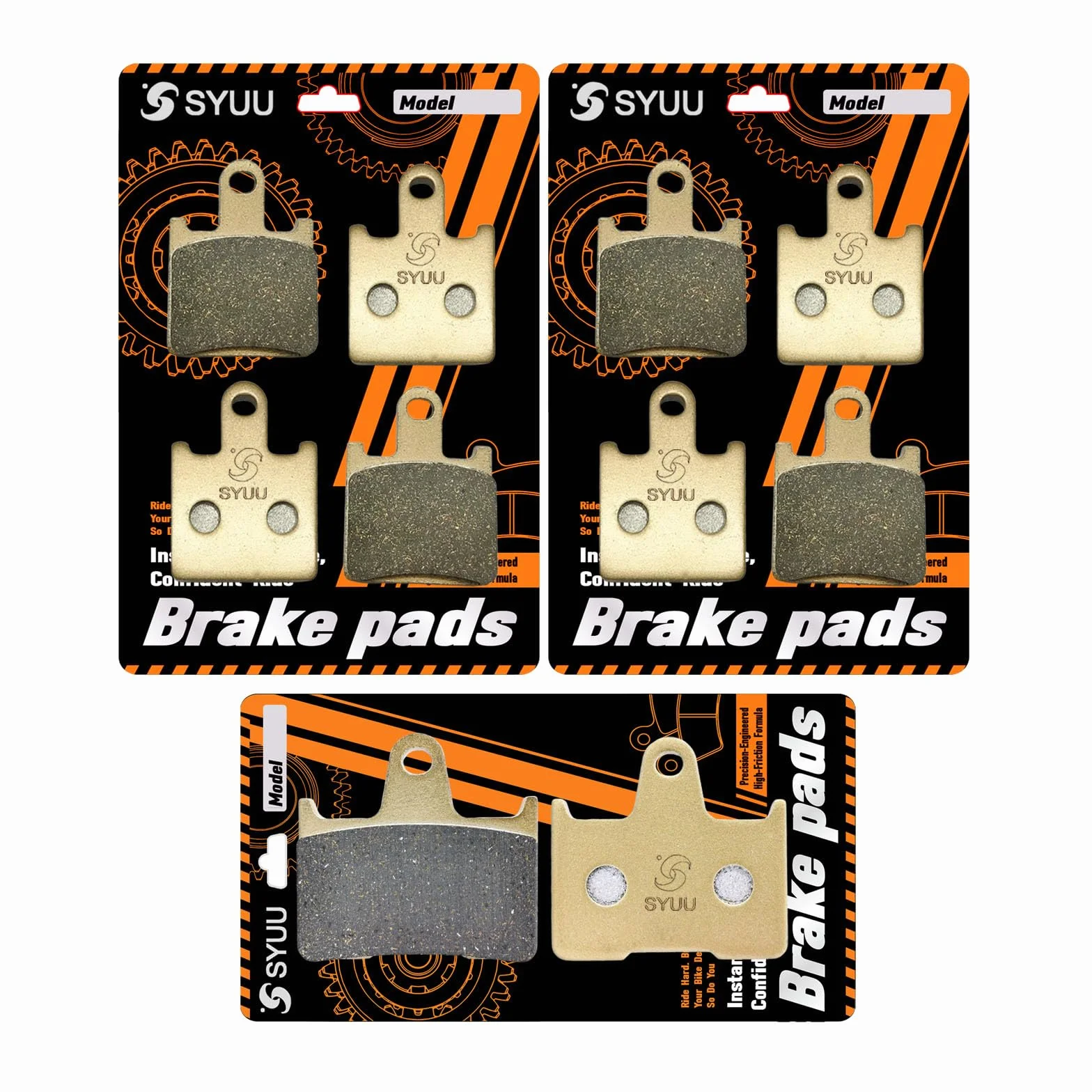 SYUU Klocki hamulcowe motocyklowe z włókna miedzianego z przodu z tyłu do Kawasaki Concours 14 ZG 1400 ZZZR GTR ZX 1400 Ninja 2006-2014 FA417F FA254R