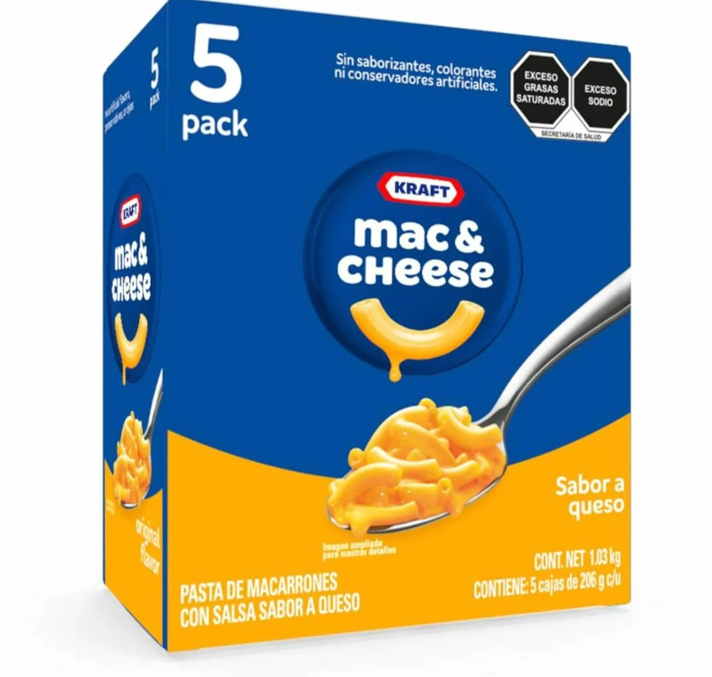Kraft Macaroni and Cheese The Cheesiest, zestaw 5 x 206 g