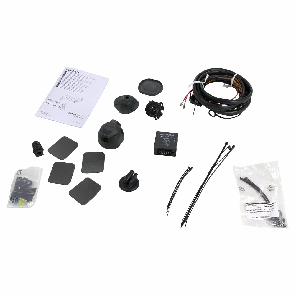 WESTFALIA Automotive 303273900113 zdejmowany hak z łabędziem do BMW X5 (E70) (01/2007-11/2013) - zawiera 13-pinowy zestaw okablowań do określonego pojazdu