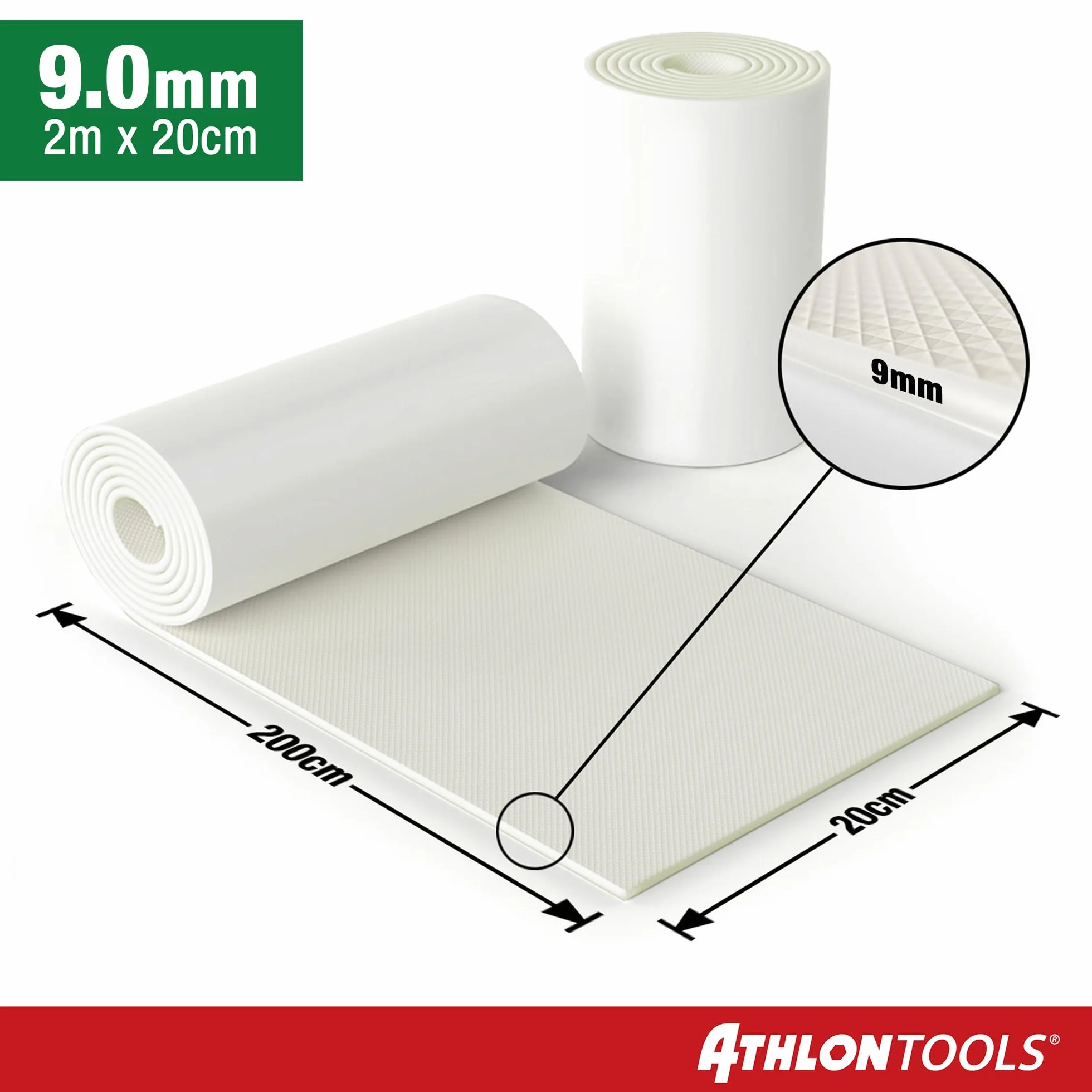 Athlon Tools Folia ochronna na ścianę garażową wysokiej jakości o długości 2 m, ekstra gruba ochrona krawędzi drzwi samochodu, samoprzylepna, wodoodporna, zestaw 2 sztuk