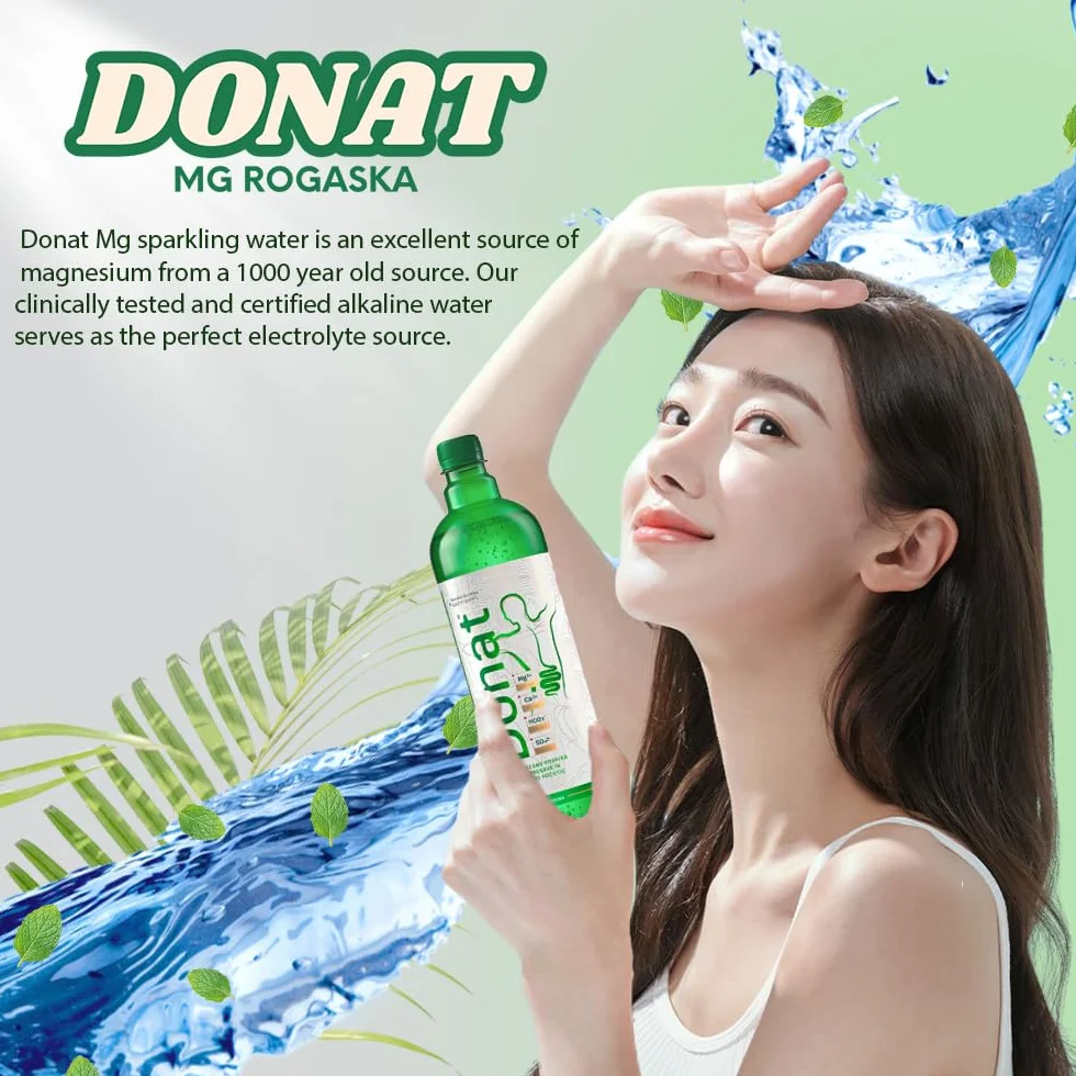 Woda mineralna Rogaska Donat Mg z kaucją, butelka 1 L, opakowanie 6 szt