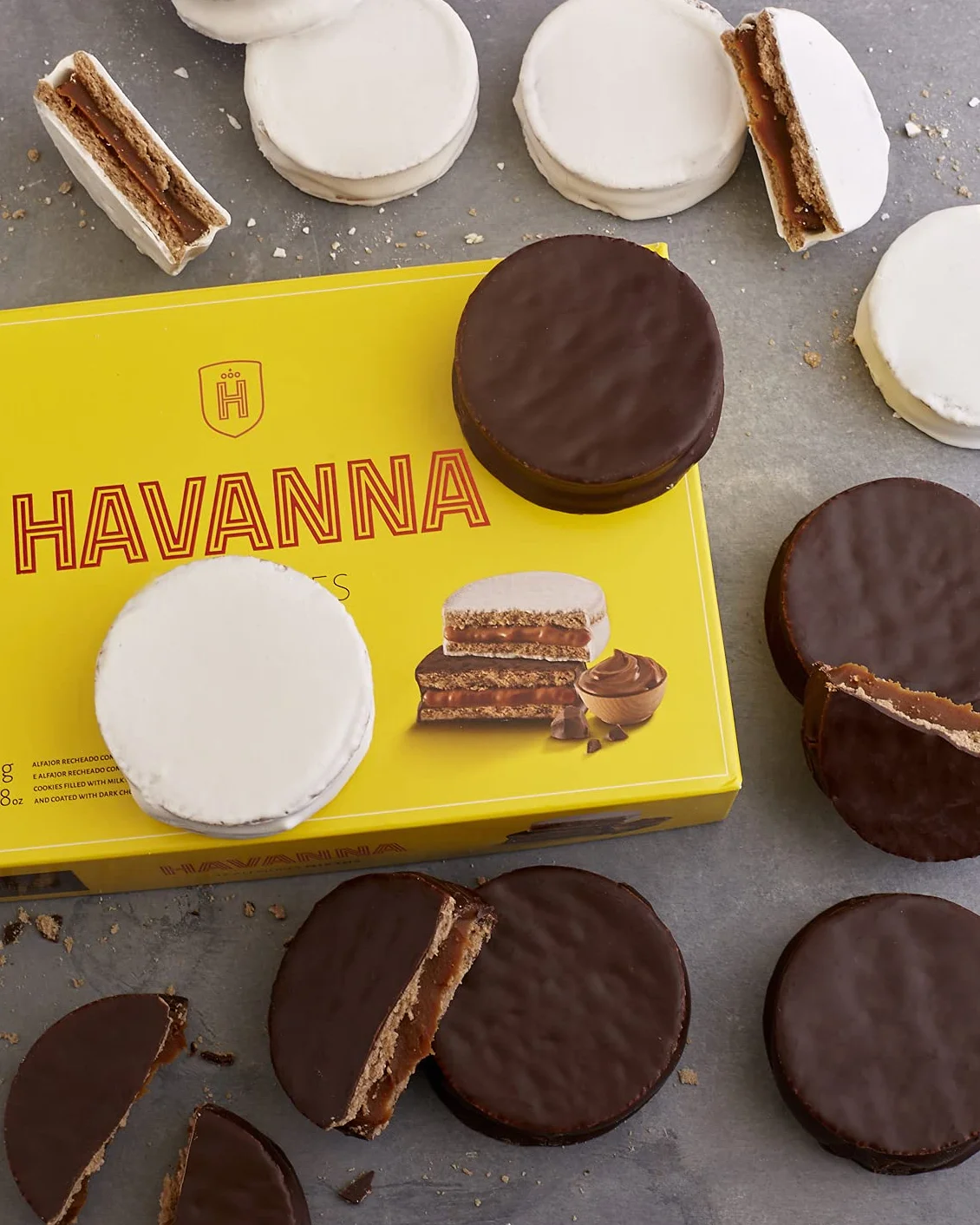Havanna Alfajores z Czekoladą i Bezą 12 sztuk 612g
