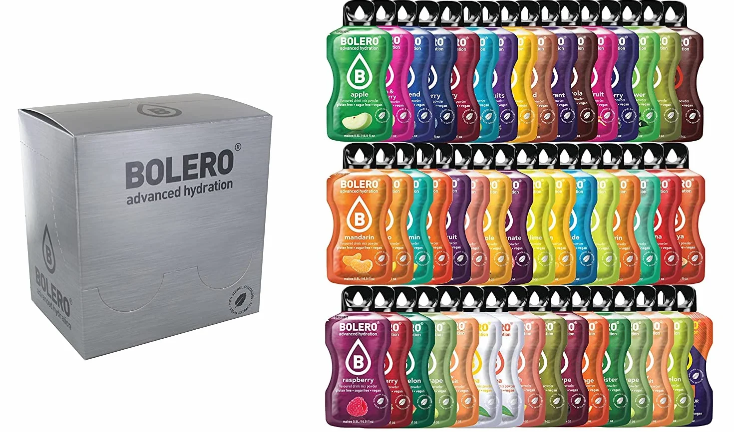 Bolero STICKS MIX 48x3g napój w proszku bez cukru słodzony stewią witamina C dla diabetyków