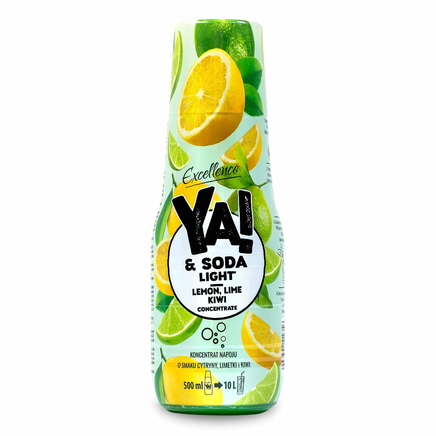 YA!&SODA LIGHT Koncentrat napoju cytryny limetki kiwi 500 ml