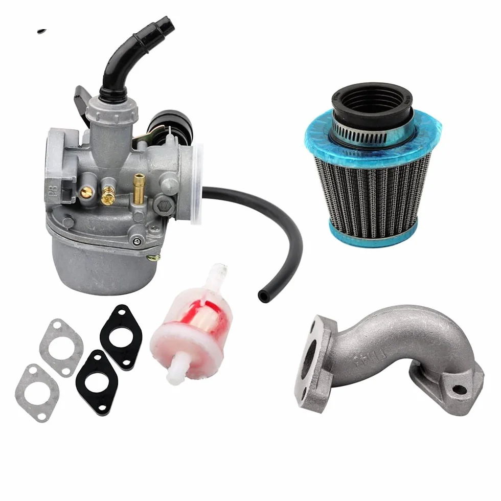 Gaźnik Nowy uniwersalny gaźnik PZ19 19mm dla 50 70 90 110 125cc atv quad 4 Wheeler motor terenowy motocykl z filtrem powietrza gaźnik filtr paliwa powietrza części zamienne (Color : Medium suit)
