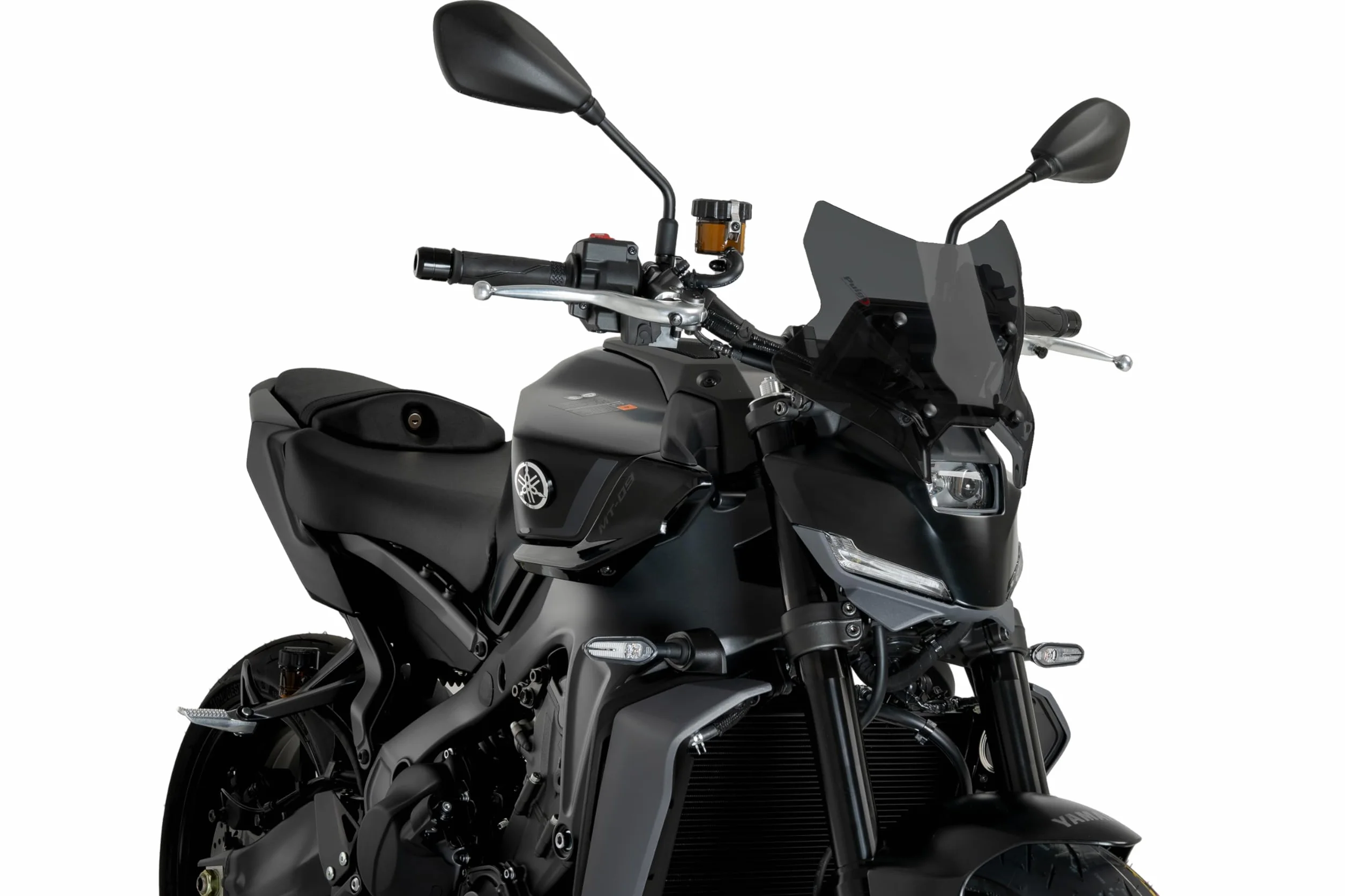 Puig 22077F Sportowa szyba przednia nowej generacji lub Yamaha MT-09 2024 i Yamaha MT-09 SP 2024 – aerodynamiczny design i sportowy styl, ciemny dym