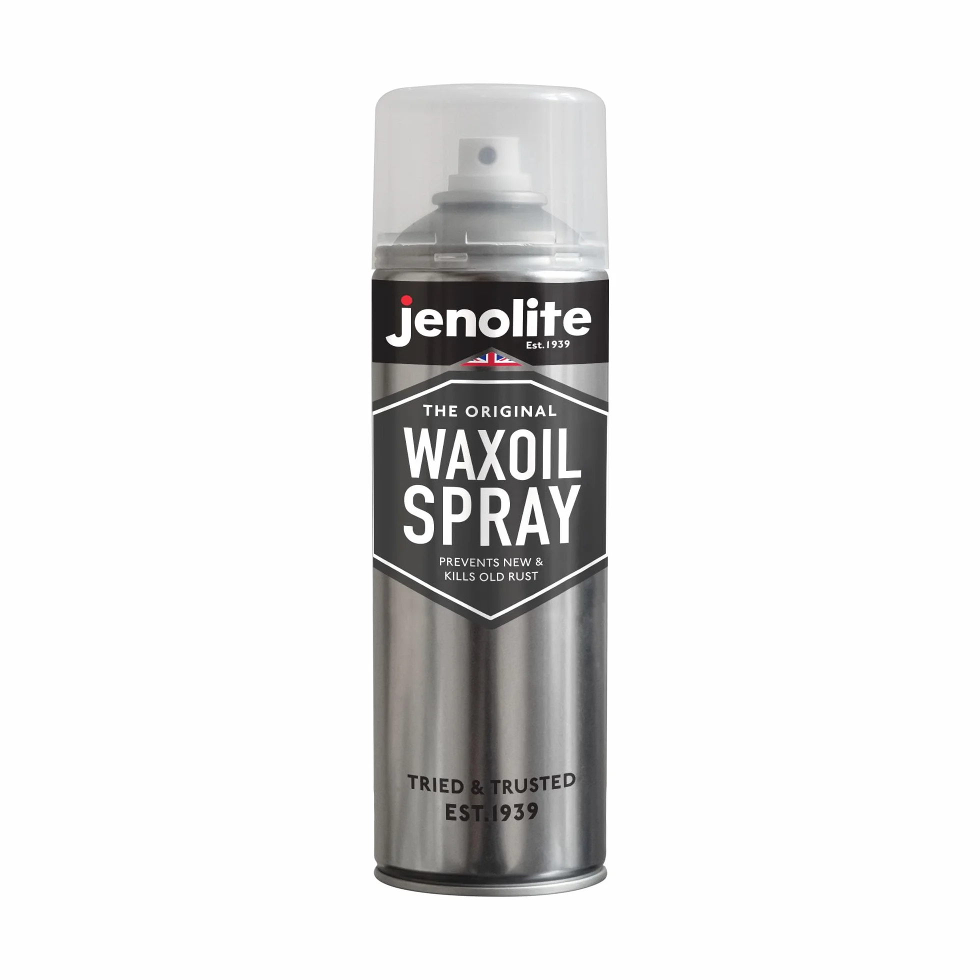 JENOLITE Waxoil zapobieganie rdzy i ochrona aerozolu, przezroczysty, woskowy spray antykorozyjny do samochodów, samochodów dostawczych i motocykli, spray chroniący przed rdzą, 500 ml