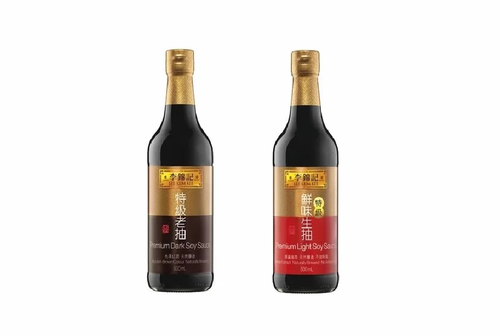 Pamai Pai® Dwupak: 2 x 500 ml jasny i ciemny zestaw Lee Kum Kee brązowy i czerwony