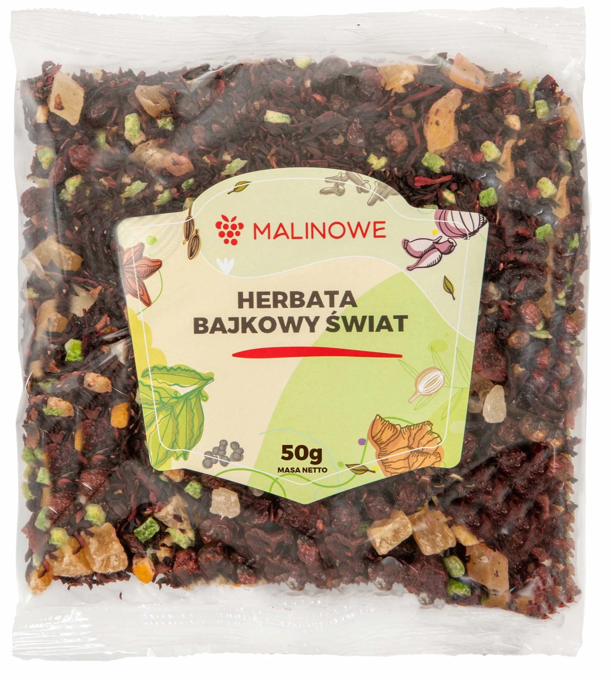 Herbata Bajkowy Świat Malinowe 50g Egzotyczne Owoce