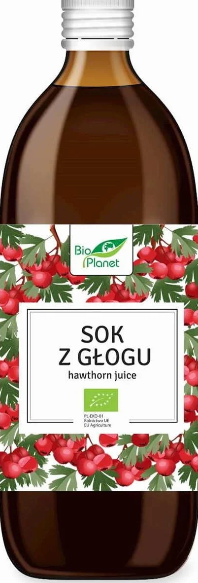 SOK Z GŁOGU BIO 500 ml - BIO PLANET