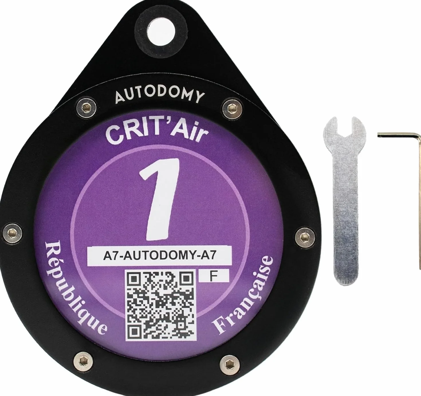 Autodomy Wodoodporny Uchwyt na Winietę Crit Air Moto | Uchwyt na Winietę Critair Moto Zawiera 2 Narzędzia Robocze do Wszystkich Typów Motocykli