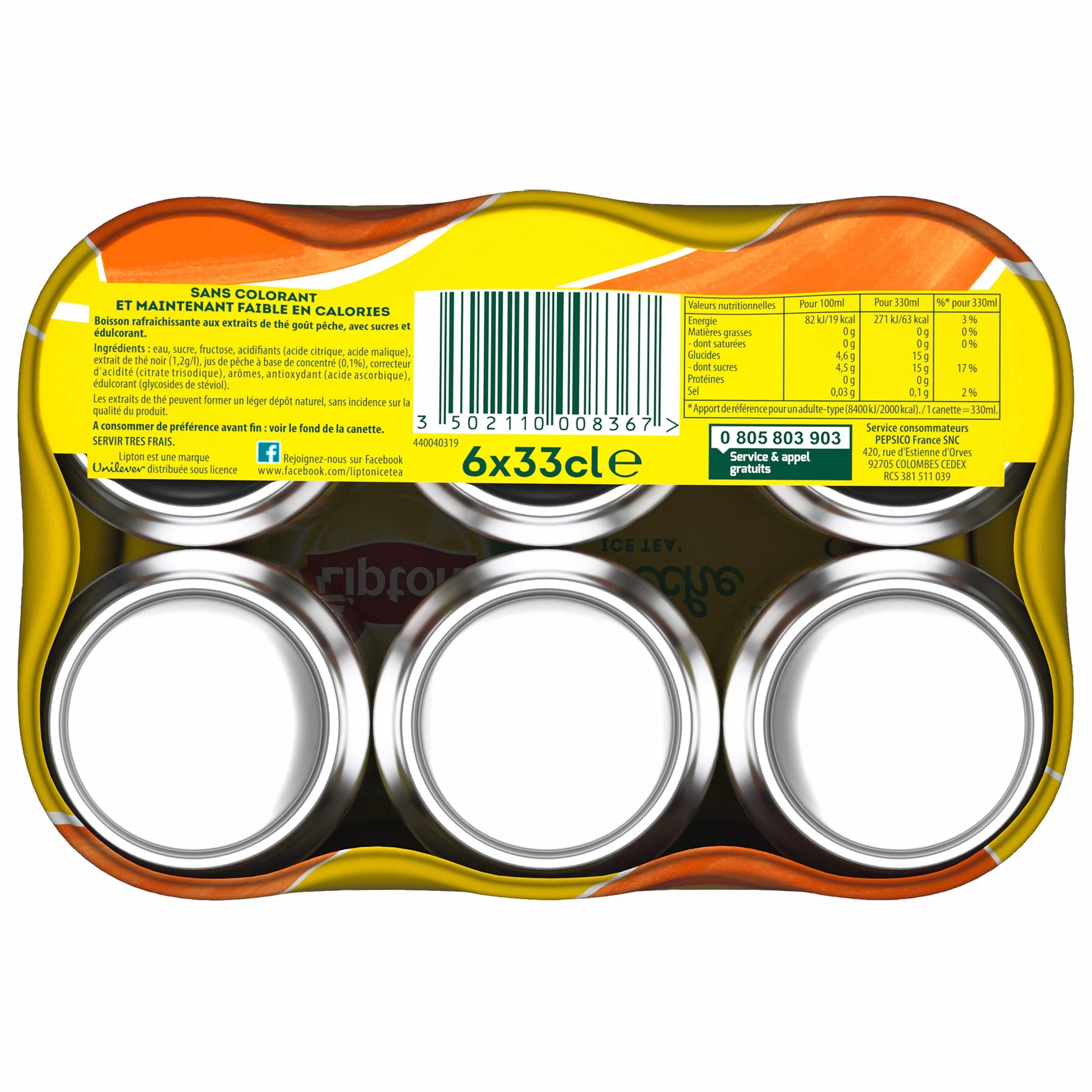 LIPTON ICE TEA Ice Tea Fishing opakowanie 6 puszek po 33 ml