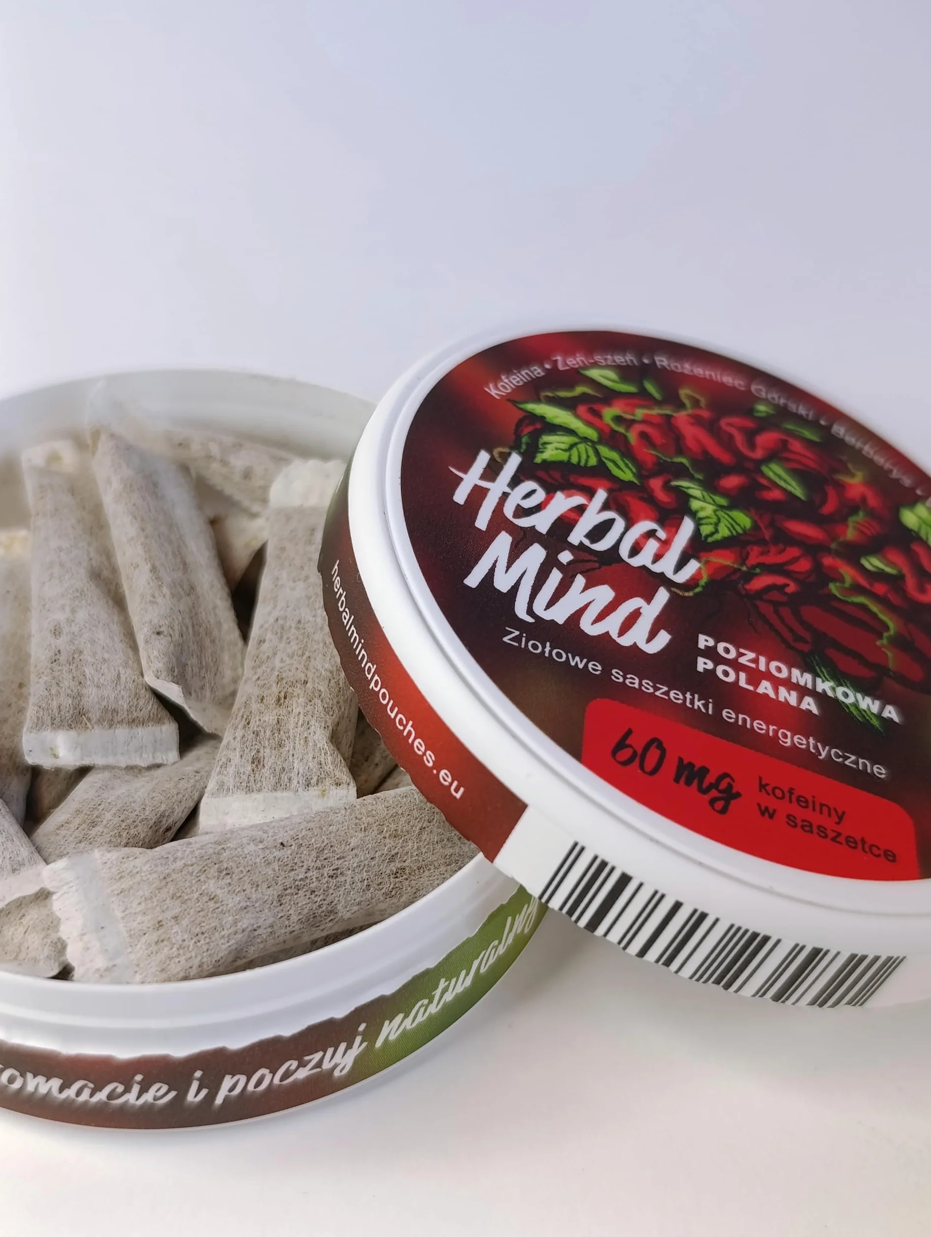 HerbalMind Ziołowe Saszetki Energetyczne 60 mg Kofeiny 20 szt. Bez Nikotyny