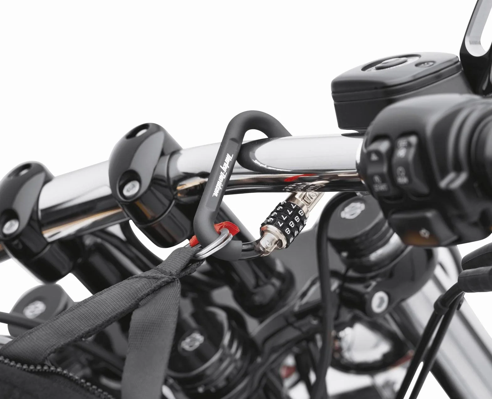 HARLEY-DAVIDSON Zamek szyfrowy na kask motocyklowy, mały, kodowany, ochrona przed kradzieżą