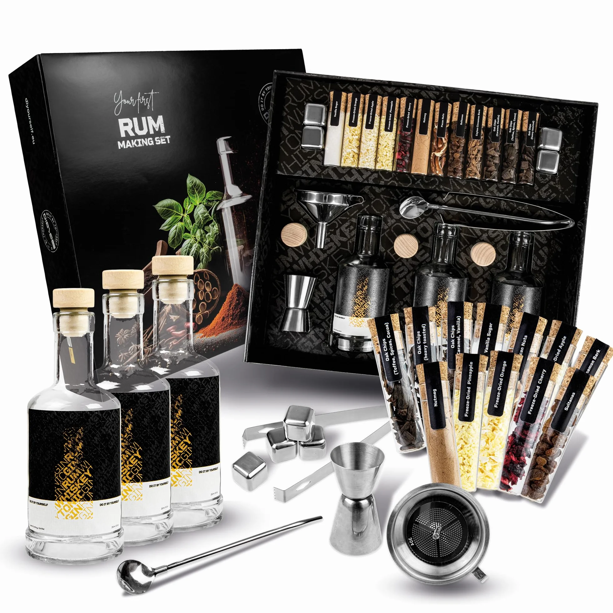 Zestaw do degustacji rumu 12 naturalnych botanicals akcesoriów prezent dla miłośników rumu 4 przepisy