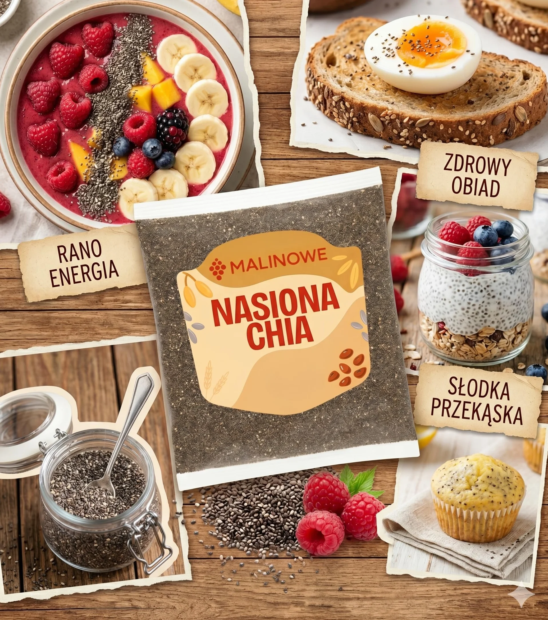 Nasiona Chia 1kg Szałwia Hiszpańska