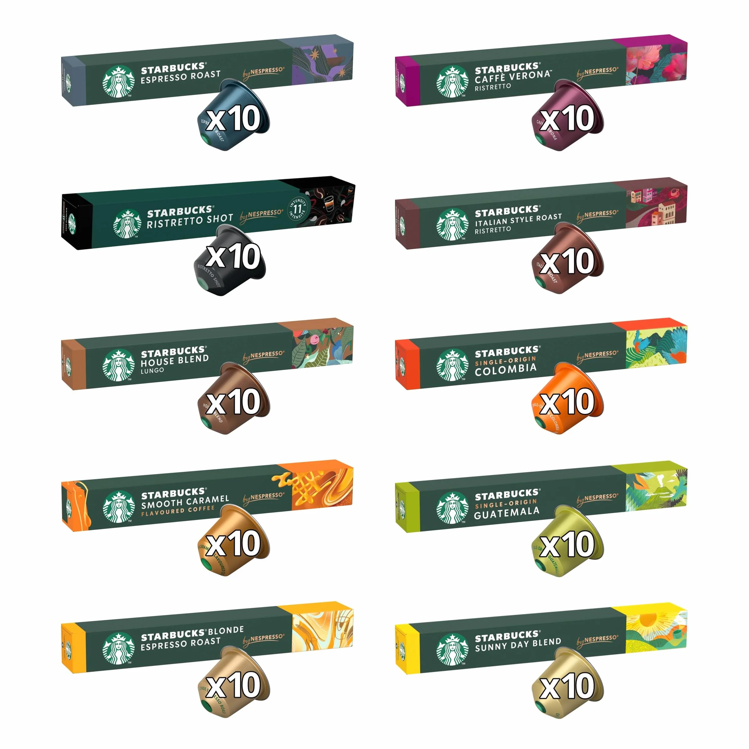 STARBUCKS Discovery Variety Pack Nespresso Kapsułki Kawy 100 Kapsułki Amazon Exclusive