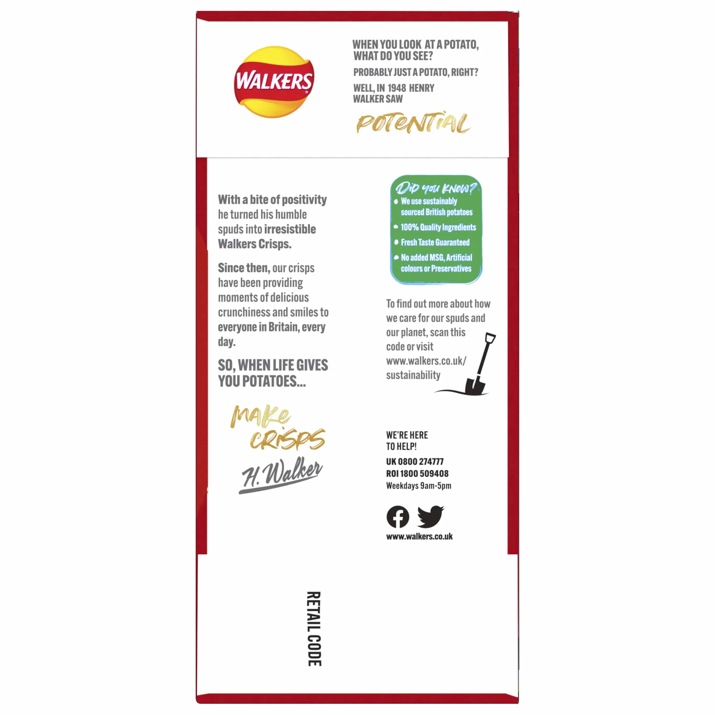Walkers Klasyczne pudełko na chipsy 22 x 25 g