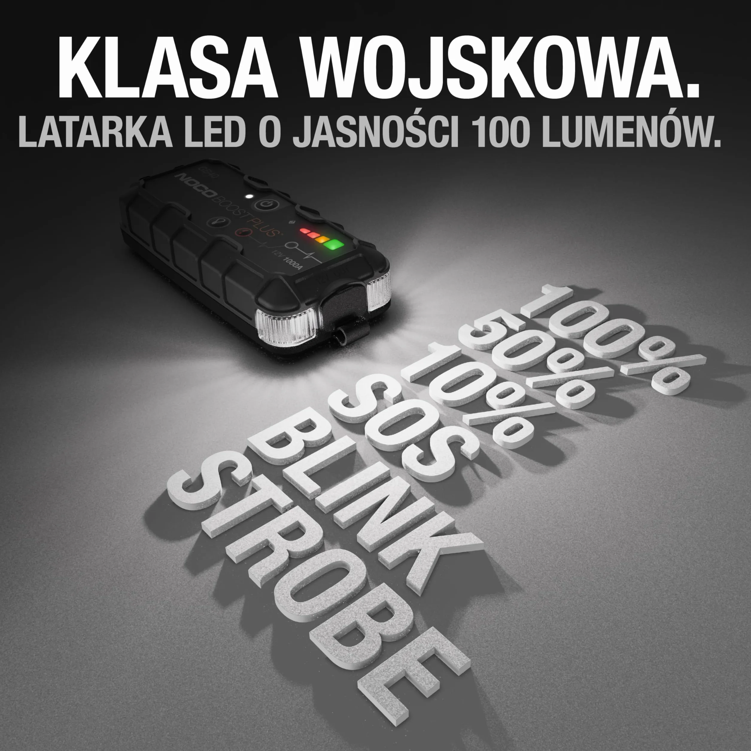 NOCO Boost Plus GB40 1000A 12V UltraSafe litowy urządzenie rozruchowe, booster do akumulatora I kable rozruchowe do 6,0-litrowych silników benzynowych i 3,0-litrowych silników wysokoprężnych