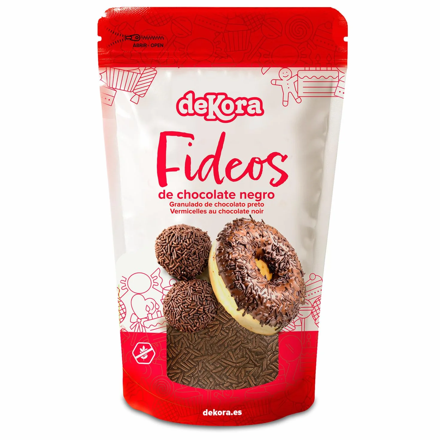 dekora Posypka Czekoladowa 100 g – Jadalna Dekoracja do Ciast, Muffinek, Deserów i Lodów – Czekoladowe Ozdoby Cukiernicze