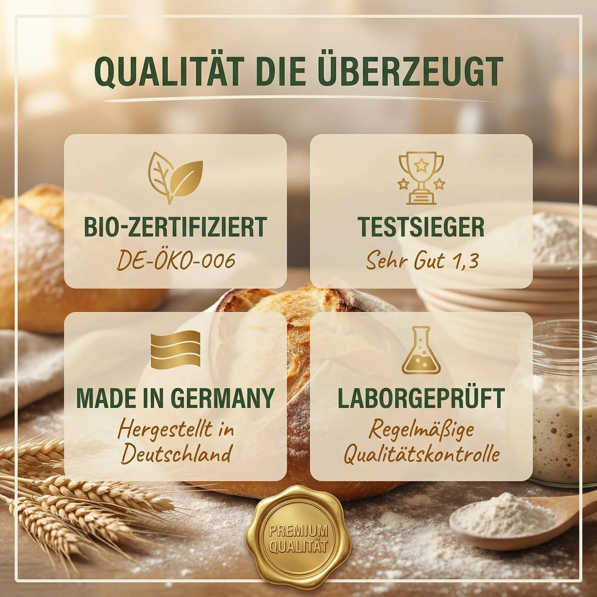 HeldenPilz | Świeże ekologiczne zakwaszone ciasto | zestaw do pieczenia chleba + prezent | samodzielne przygotowanie chrupiącego chleba wraz z instrukcją (może nie być dostępna w języku polskim) i