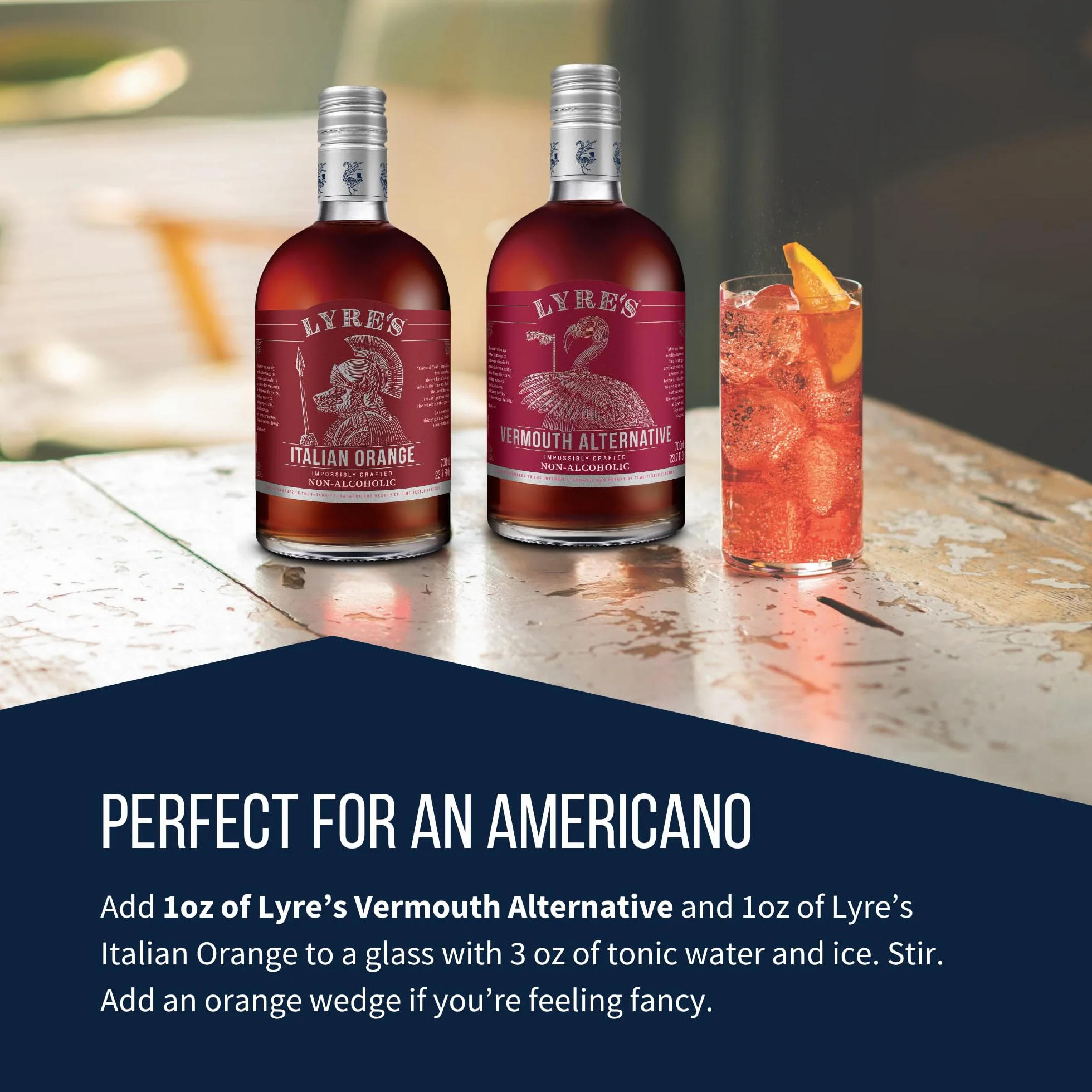 Lyre's Aperitif Rosso 700ml - Bezalkoholowy Aperitif, Słodki Wermut
