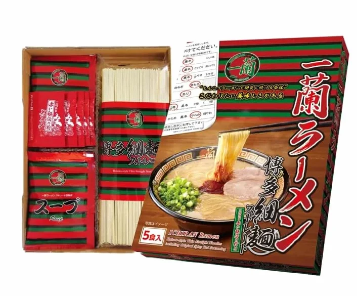 Ichiran Hakata Straight Noodle Tonkotsu Ramen z tajnym czerwonym sosem Special Dry Sauce - 5 posiłków