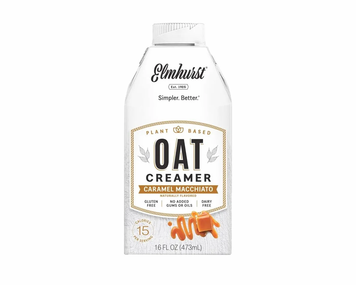 Elmhurst 1925 Caramel Macchiato Oat Creamer – Wegańska śmietanka o smaku karmelu – 473 ml