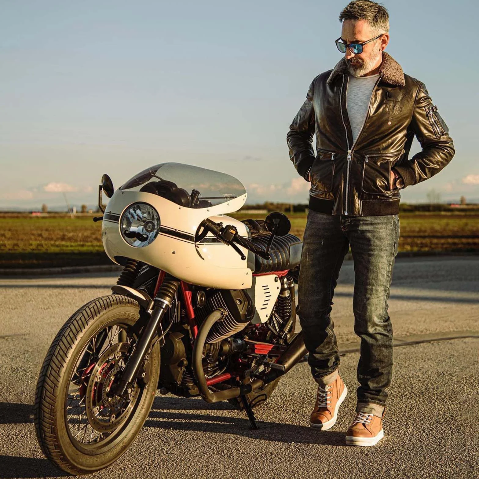 BORLENI Męskie buty motocyklowe skórzane oddychające czarne antypoślizgowa podeszwa zamek błyskawiczny