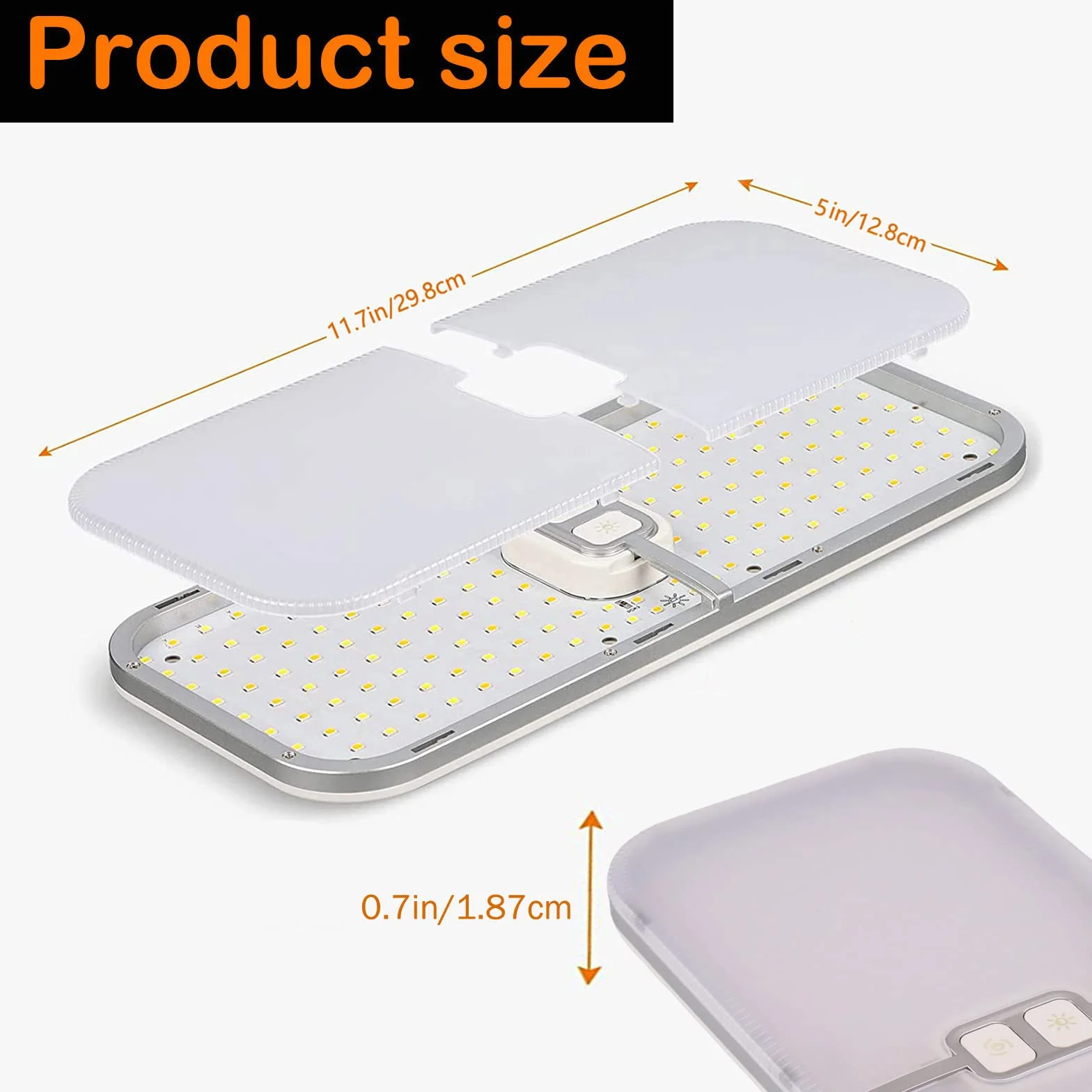 Lampy LED 12 V 15 W 204 diody LED ściemniane białe żółte ciepłe światło do przyczepy kempingowej samochodów