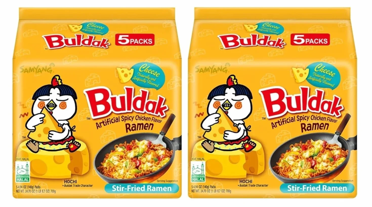SAMYANG Hot Spicy Chicken Ramen Buldak Cheese 2 x 5 sztuk
