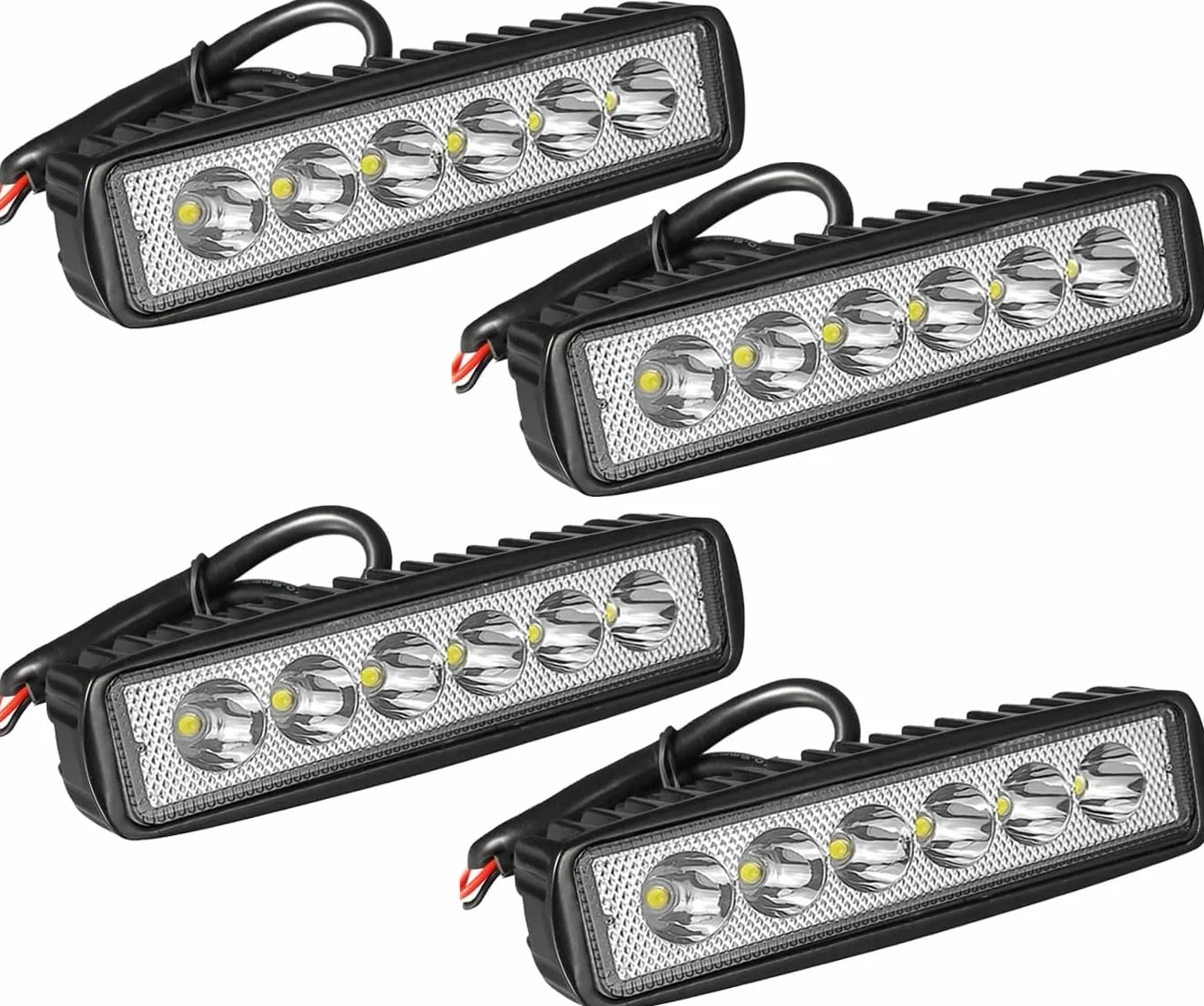 Willpower 4 reflektory robocze LED, 6 cali, 18 W, reflektor LED, 12 V, do samochodów, koparek, przyczep, traktorów, ciężarówek, SUV-ów, offroadów