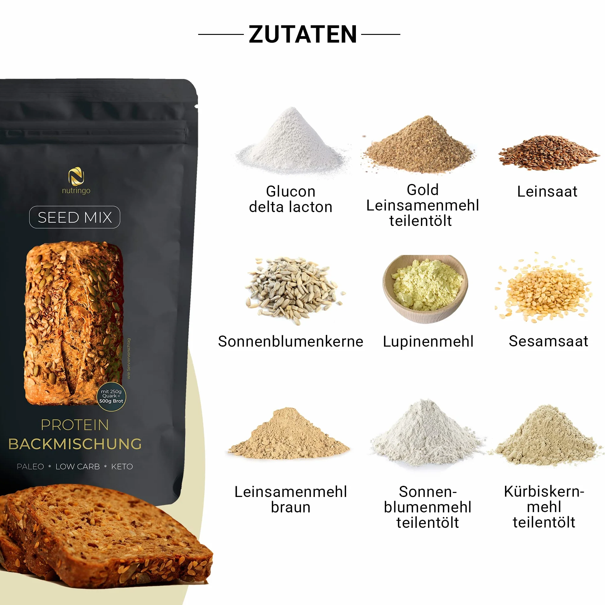 Mieszanka Do Wypieku Chleba Białkowego 20% Białka 2kg Bezglutenowy Paleo Keto